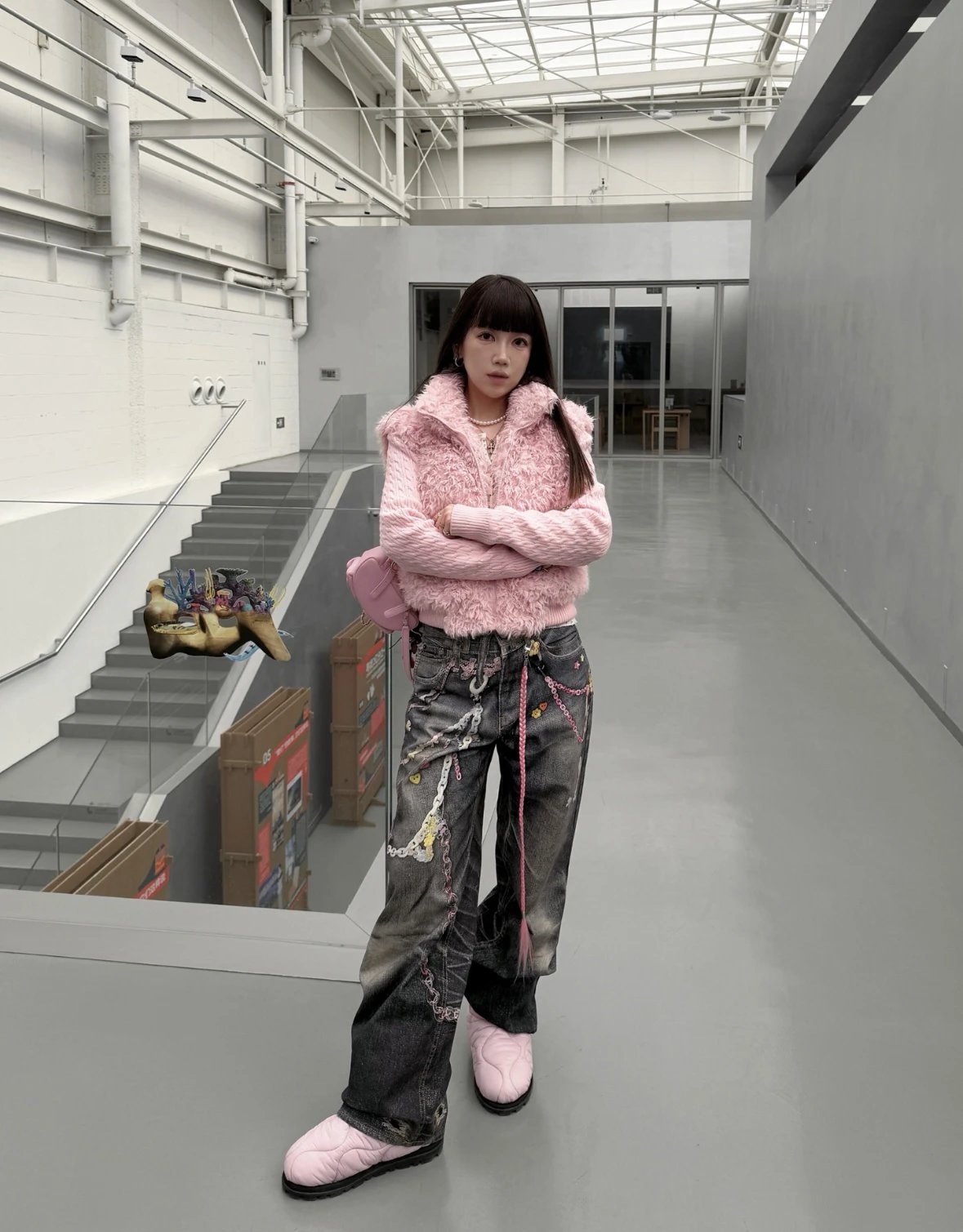 Item ID 8338 Acne-Studios-SS25 candy chain 3D printed jeans -“ full color 3D Conley