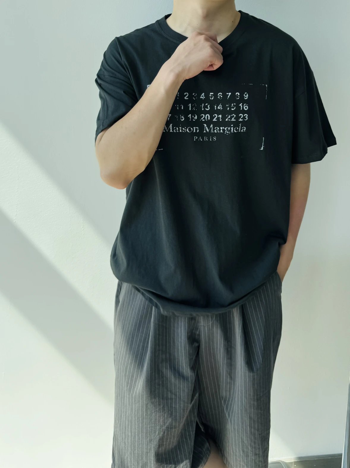 Item ID 8324 Ma1son-Margiela -2022ss-mm6- Blurred Box Calendar Printed Short Sleeve