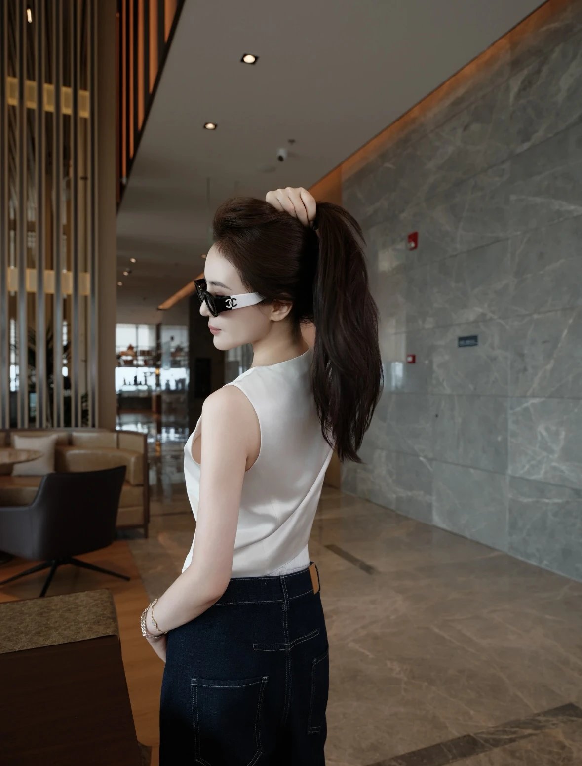 Item ID 8415 Xiaoxiang 5525 Glasses _Adjustable Degree_ Leg Logo Irregular Sunglass