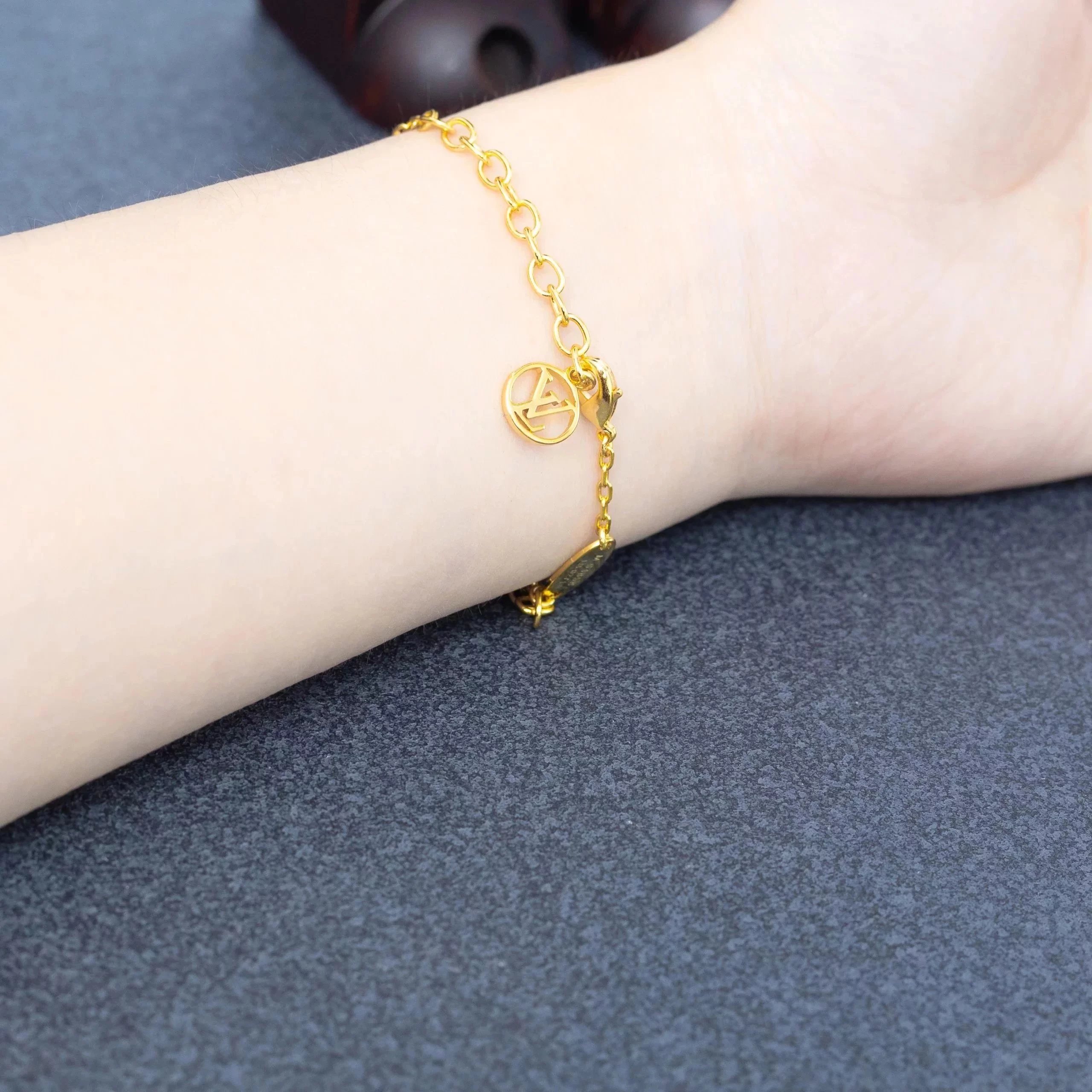 Item ID 8368 Advanced customization - floral bracelet - gold plated bracelet - Adju