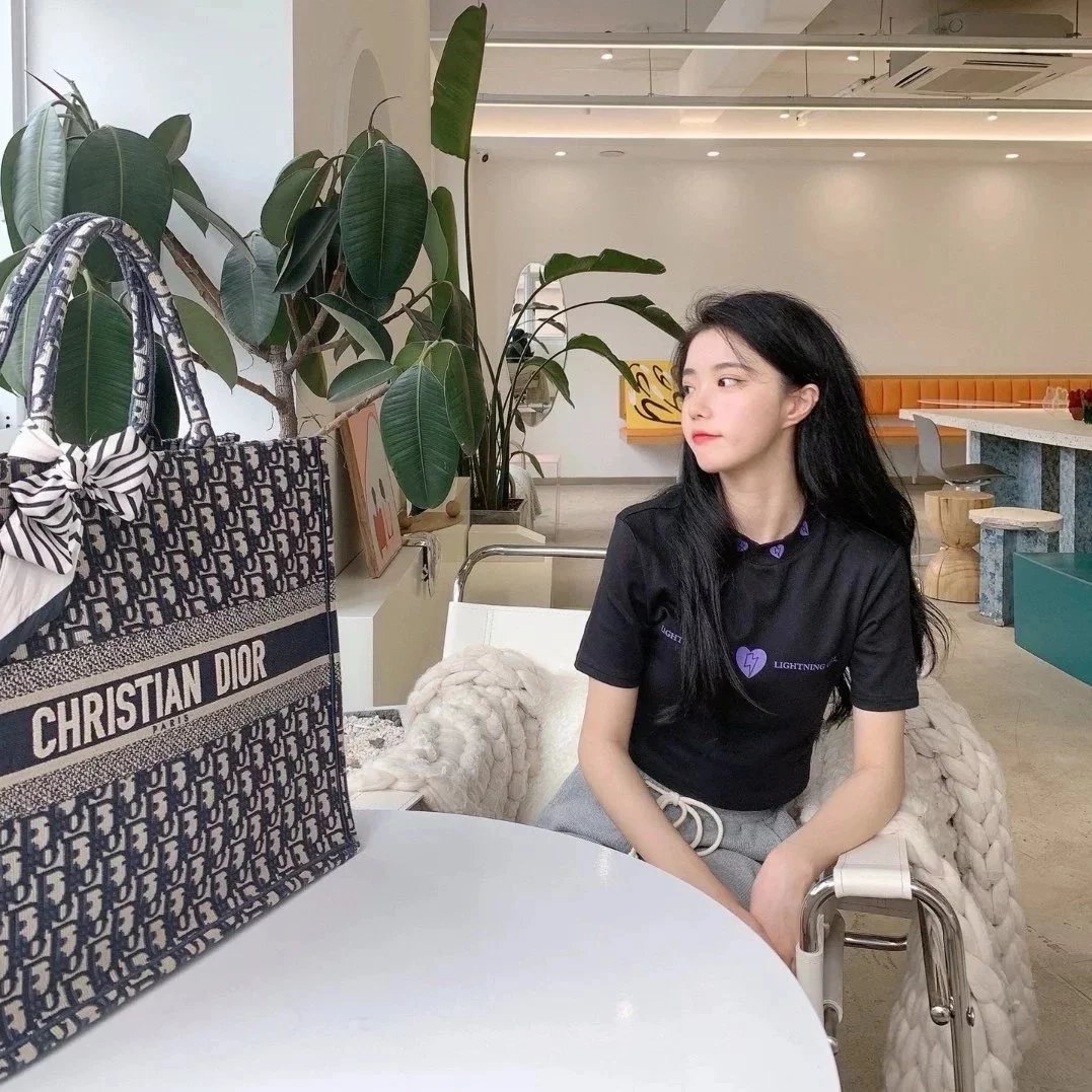 Item ID 8476 Full printed Jacquard Dior - Old Flower Series - Jacquard Tote Bag - L