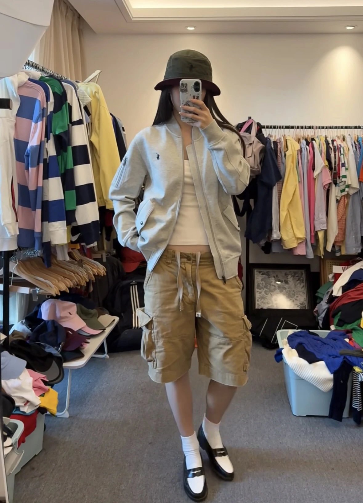 Item ID 8054 raff -FW23- solid color Logo Embroidered zipper long sleeve baseball j