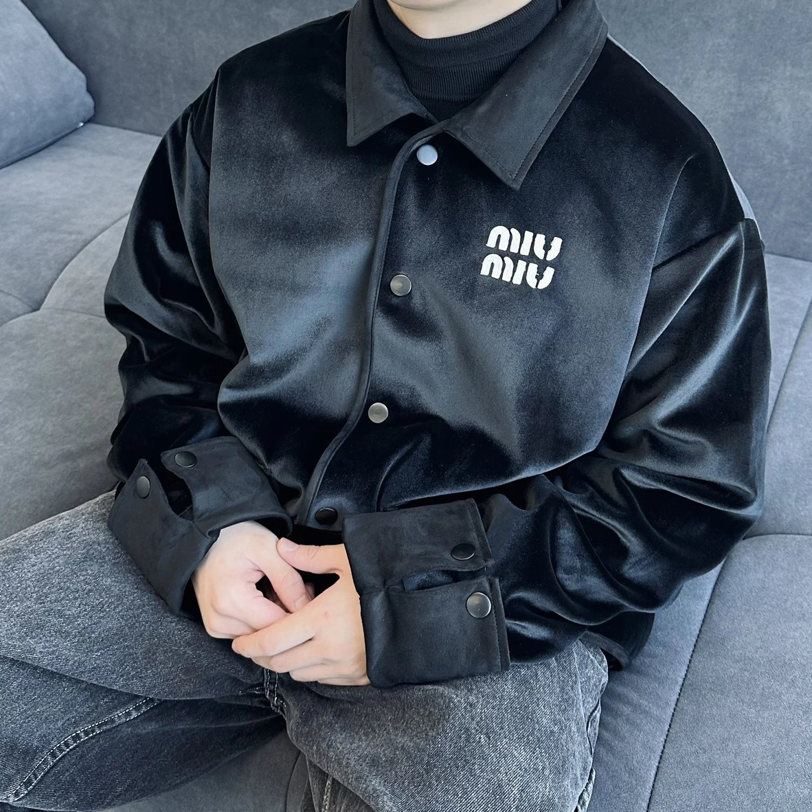 Item ID 8040 M1uMiu Miu-2024SS - High fashion show style - Velvet suede patchwork j