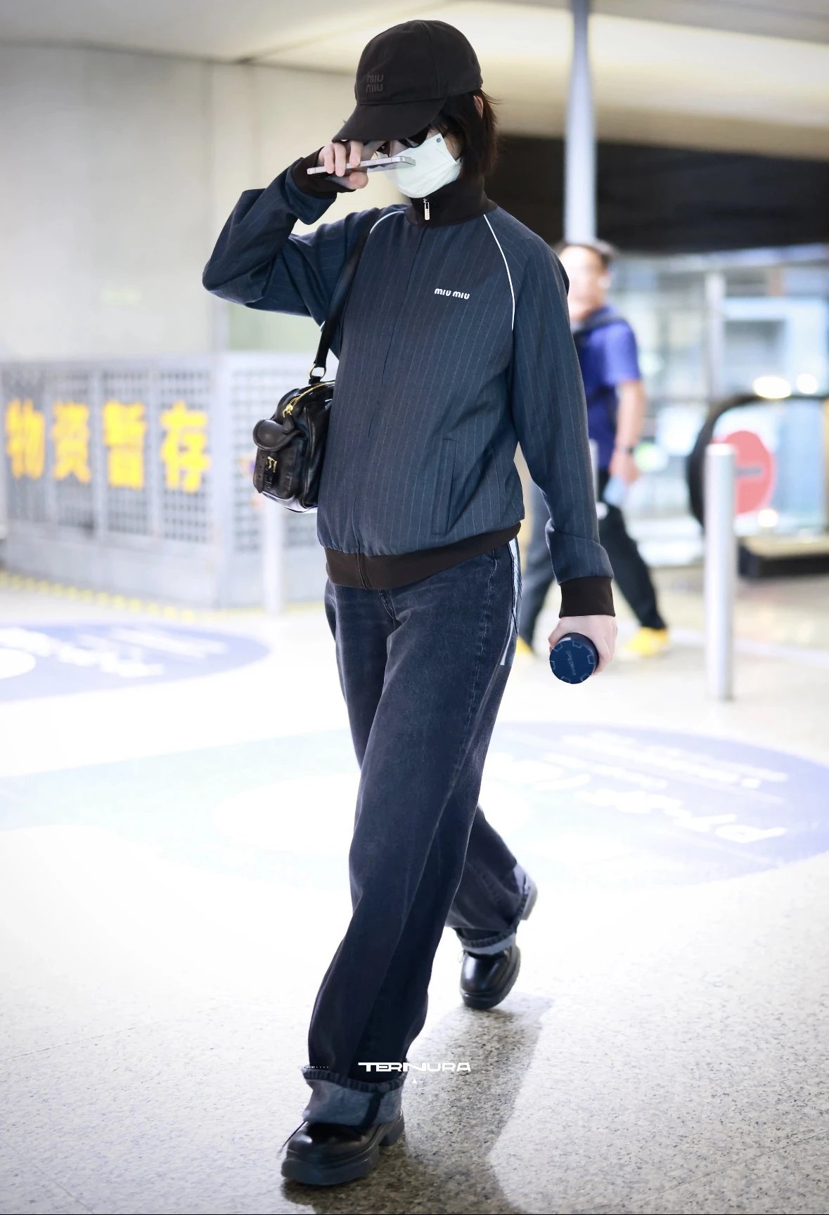 Item ID 8045 Miu Miu “100% cotton wool ”FW25 Qixi series striped zipper stand colla