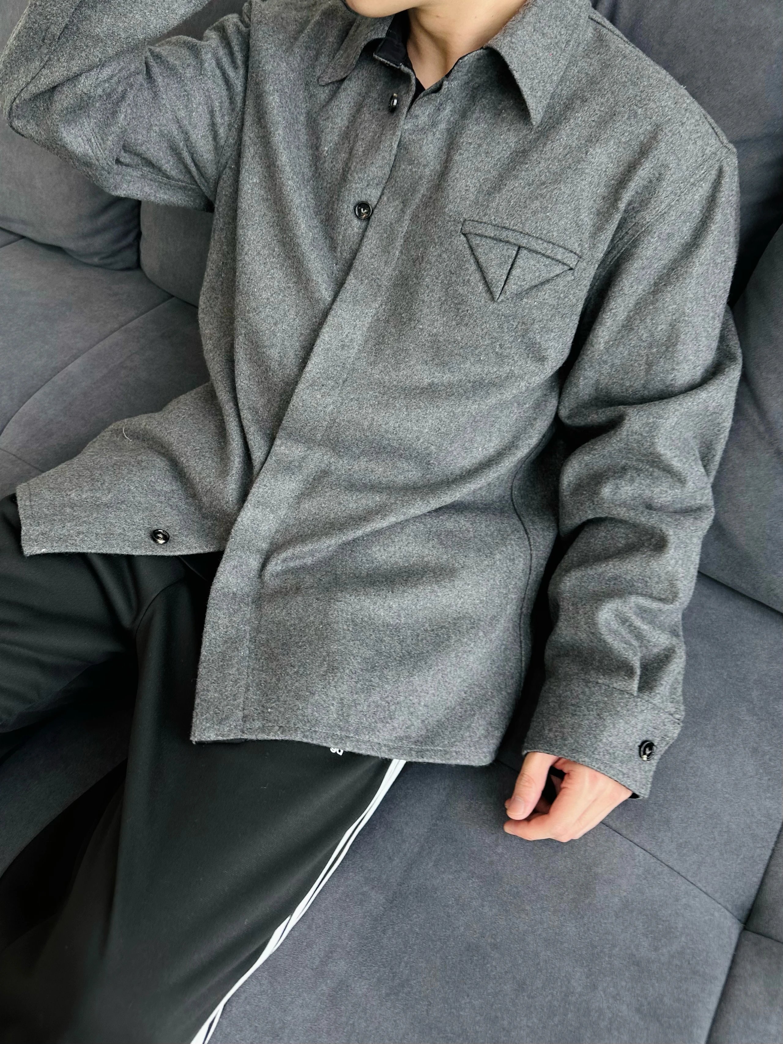 Item ID 8020 Botteg@-Venet @-BV-2024SS - Knitted Wool Jacket - Triangle Pocket Desi