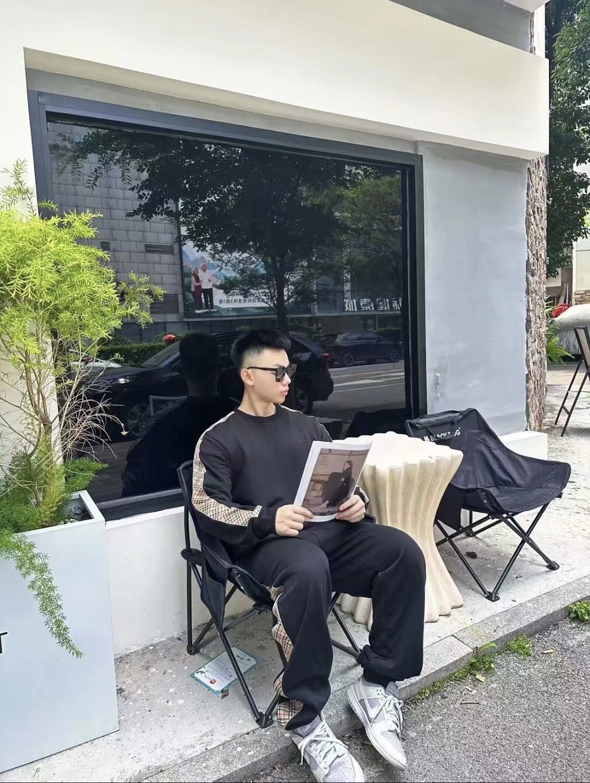 Item ID 8075 BBR-FW25- Ribbed trim -“ Exclusive high-end webbing ” round neck sweat