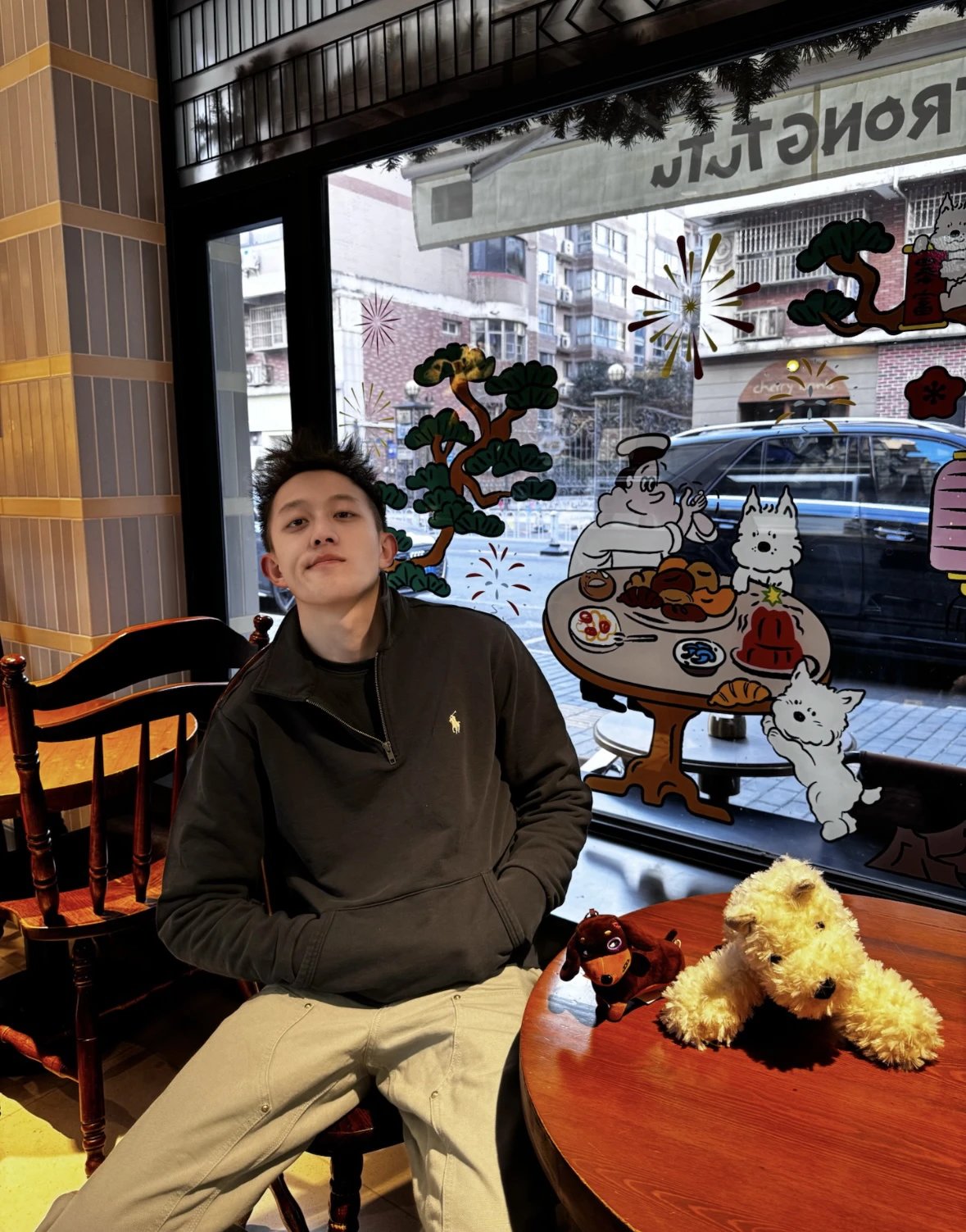 Item ID 8091 raff SS25 Solid color pullover embroidered peak collar long-sleeved sw