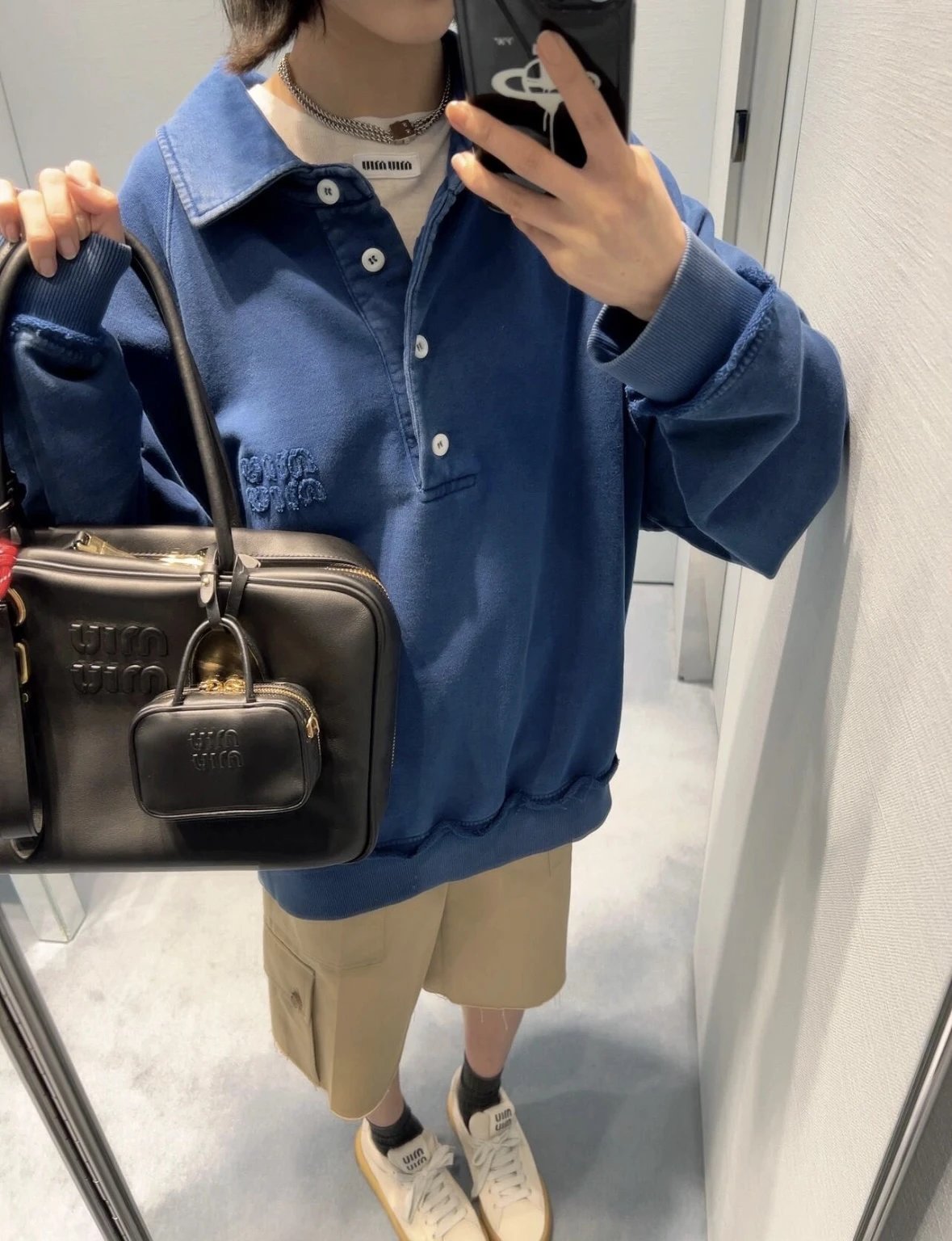 Item ID 8086 M1UM1U Miu Miu SS24“ Heavy industrial washing ” solid color letters Lo