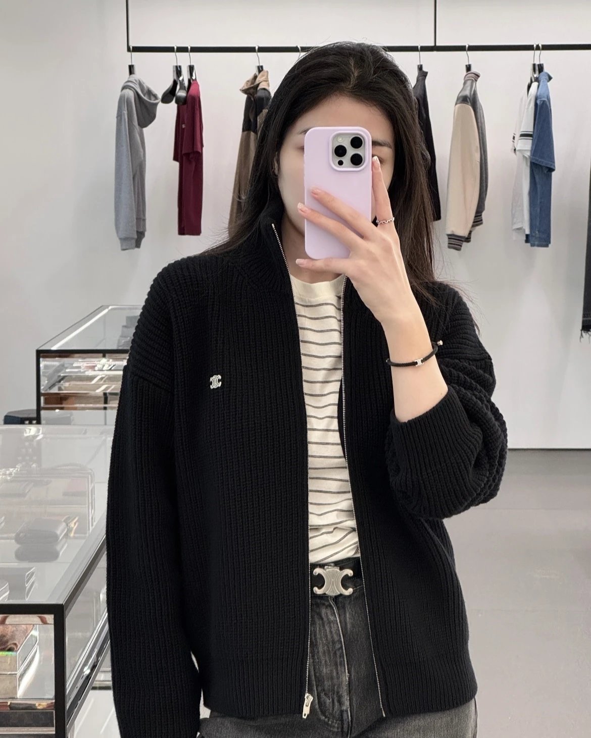 Item ID 8255 CEL1NE- ribbing “ wool blend ” turtleneck long sleeve sweater - Same s