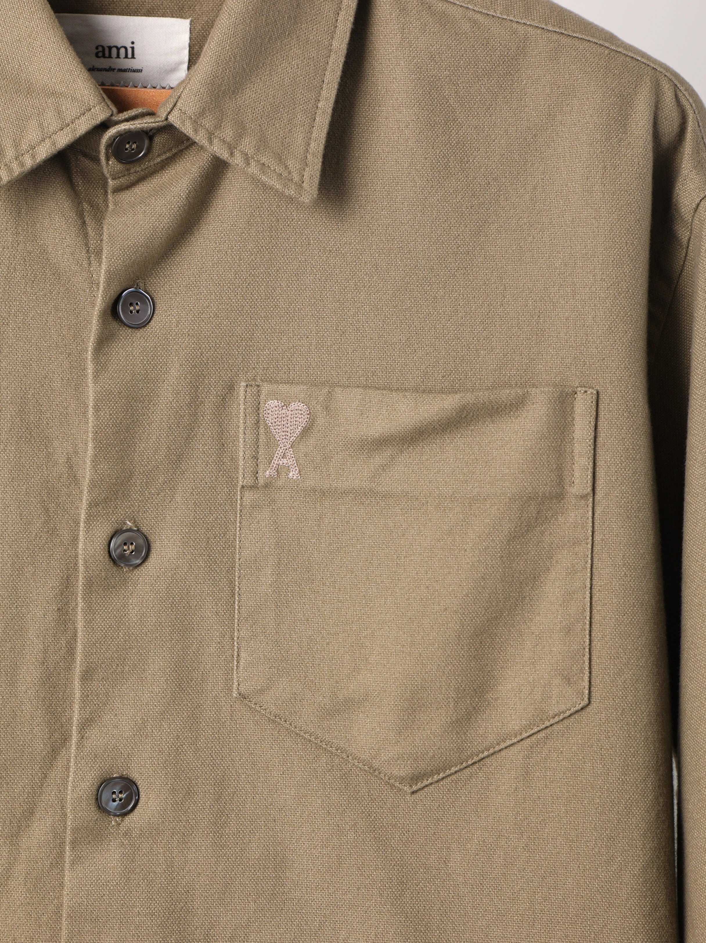 Item ID 8212 AmiParis-2023ss Classic - workwear pocket shirt - heavyweight fabric