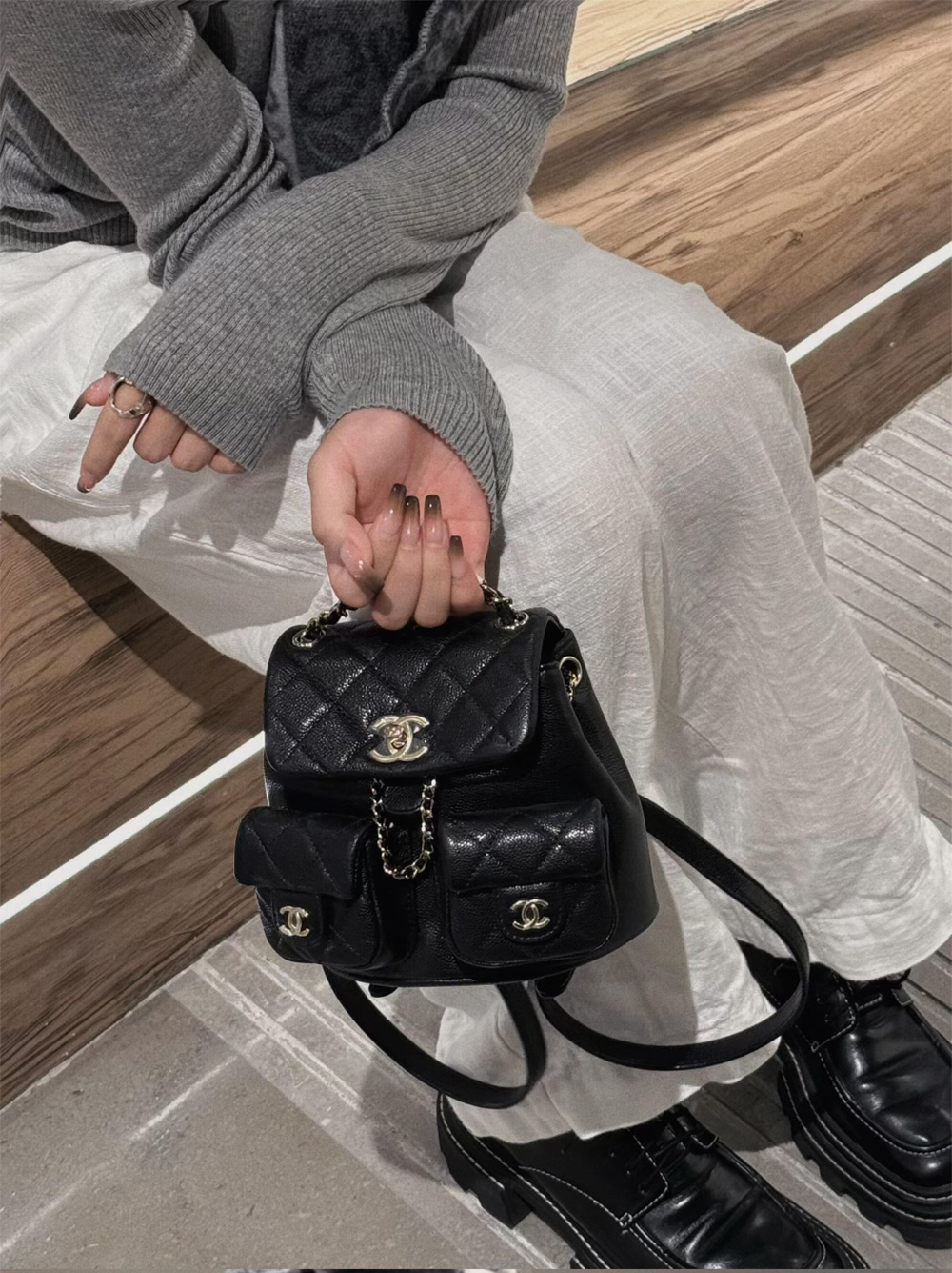 Item ID 8456 CHANE1- Xiaoxiang -2024ss-24a-Duma Little frog backpack - Original fac