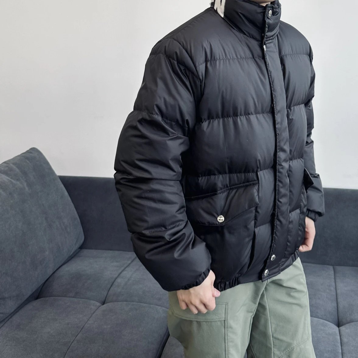 Item ID 8130 McQueen-2023FW - Stand up Down Jacket - Back Collar with Inked Letter