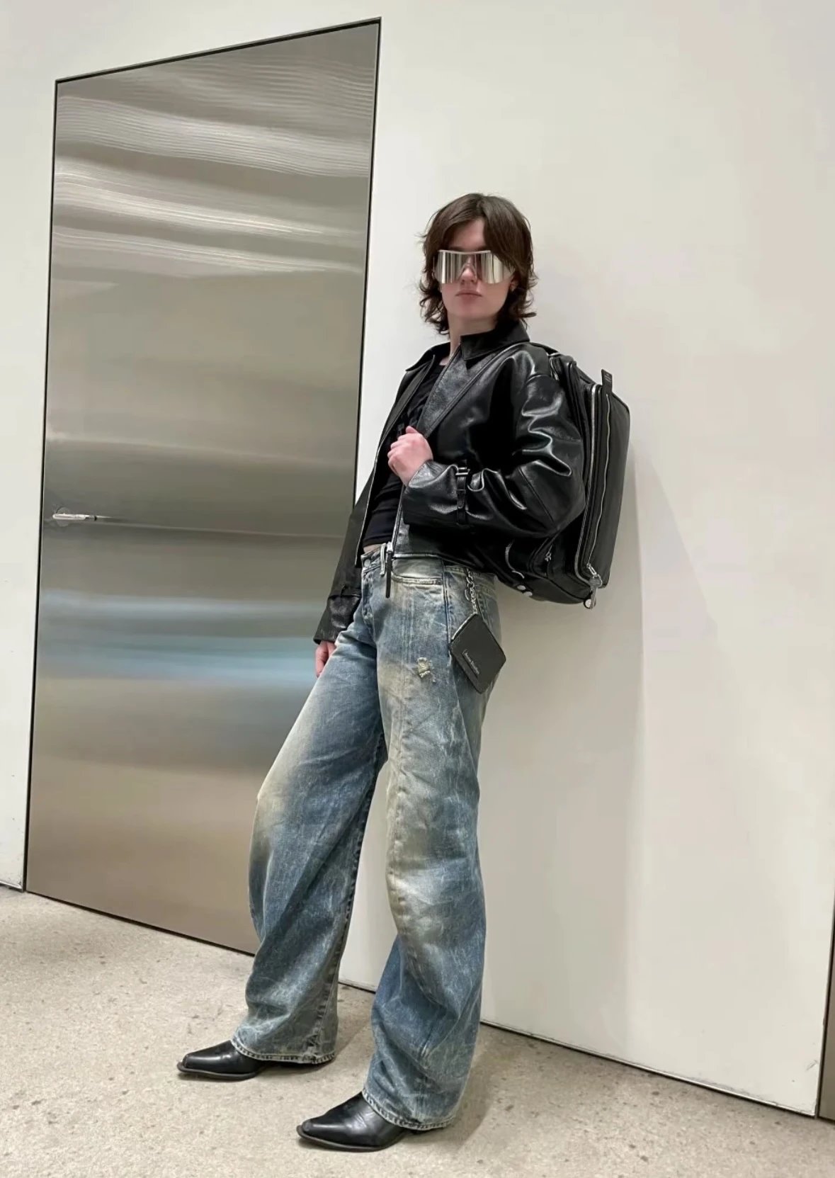 Item ID 8337 Acne Studios-FW252006m _Heavy duty Washed_ Loose Low Waist Wide Leg Cu