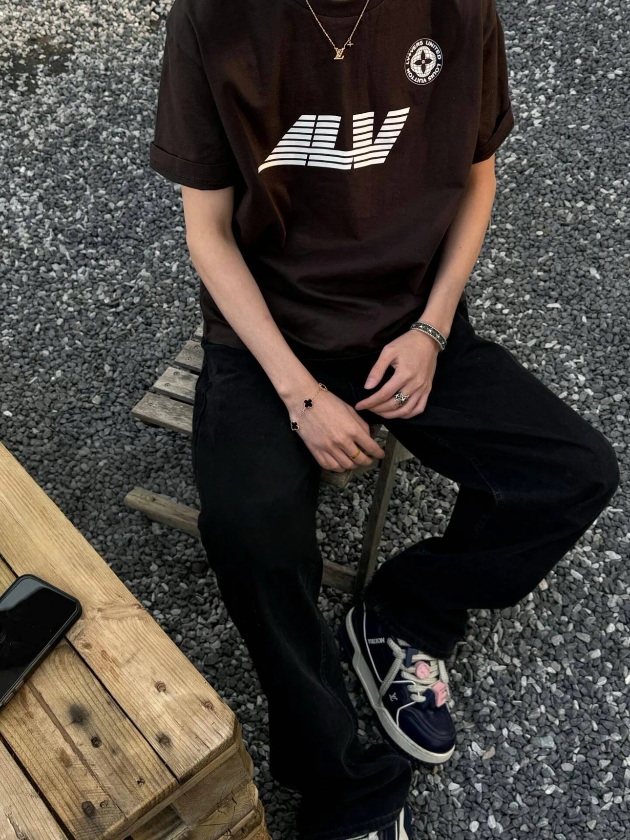 Item ID 8270 Advanced Customization -2022ss Earth Pattern Stripe Printed Short Slee