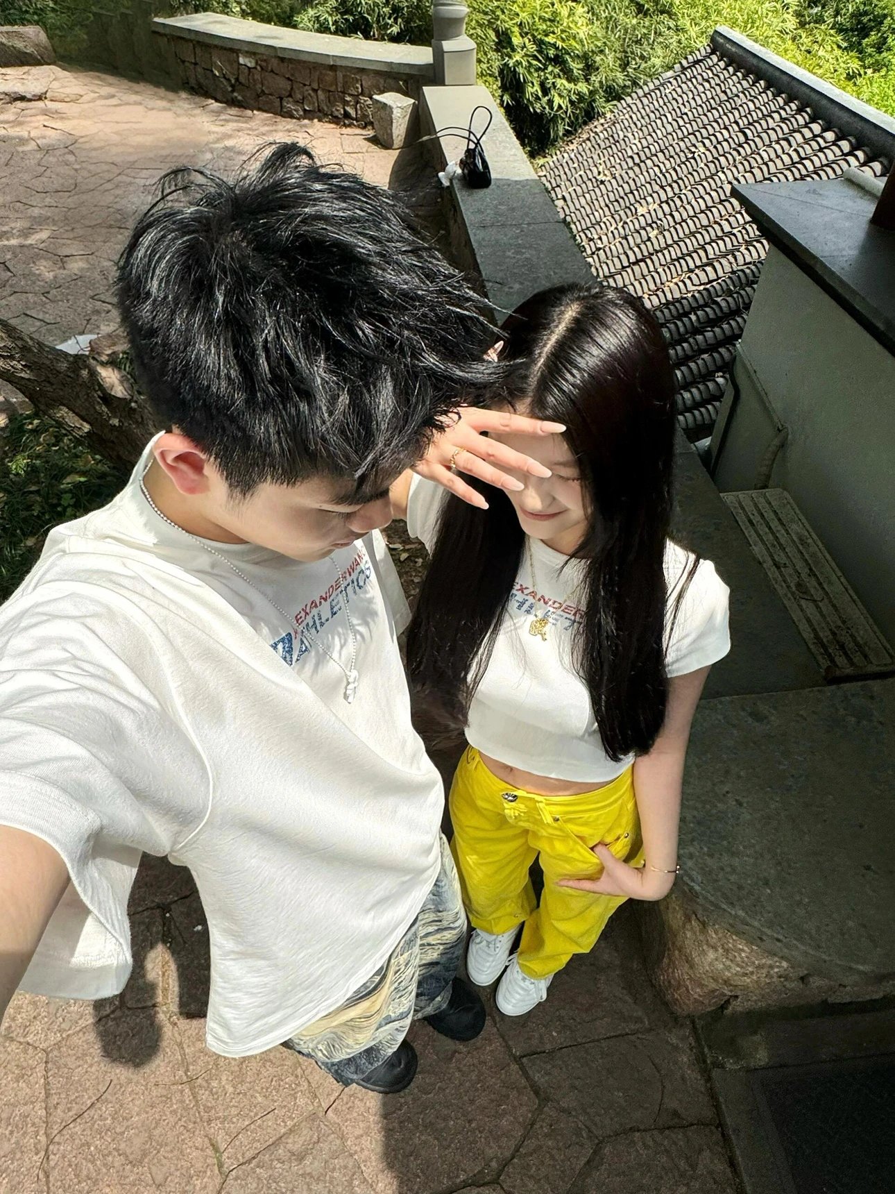 Item ID 8274 Alex@nder-Wang- king alexander -2025ss- Blurred letter print short sle