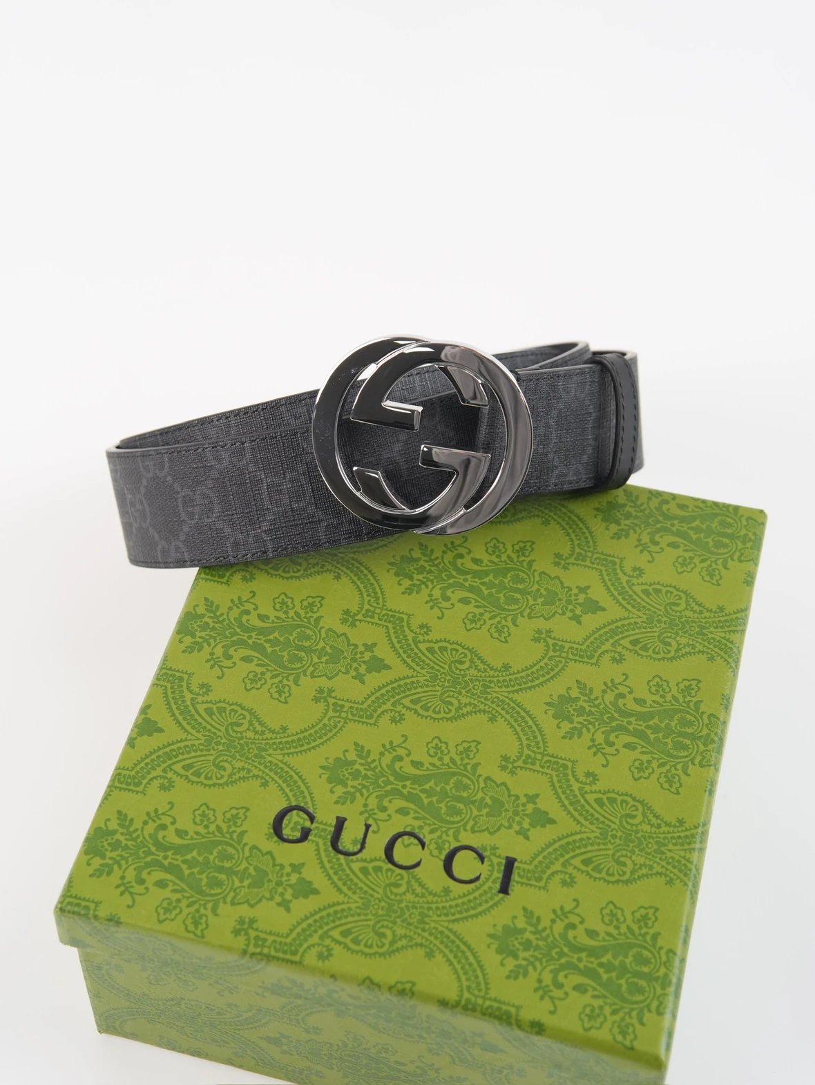 Item ID 8397 GUCC1 pair G“ High-end hardware ” Canvas leather belt with buckle - Me