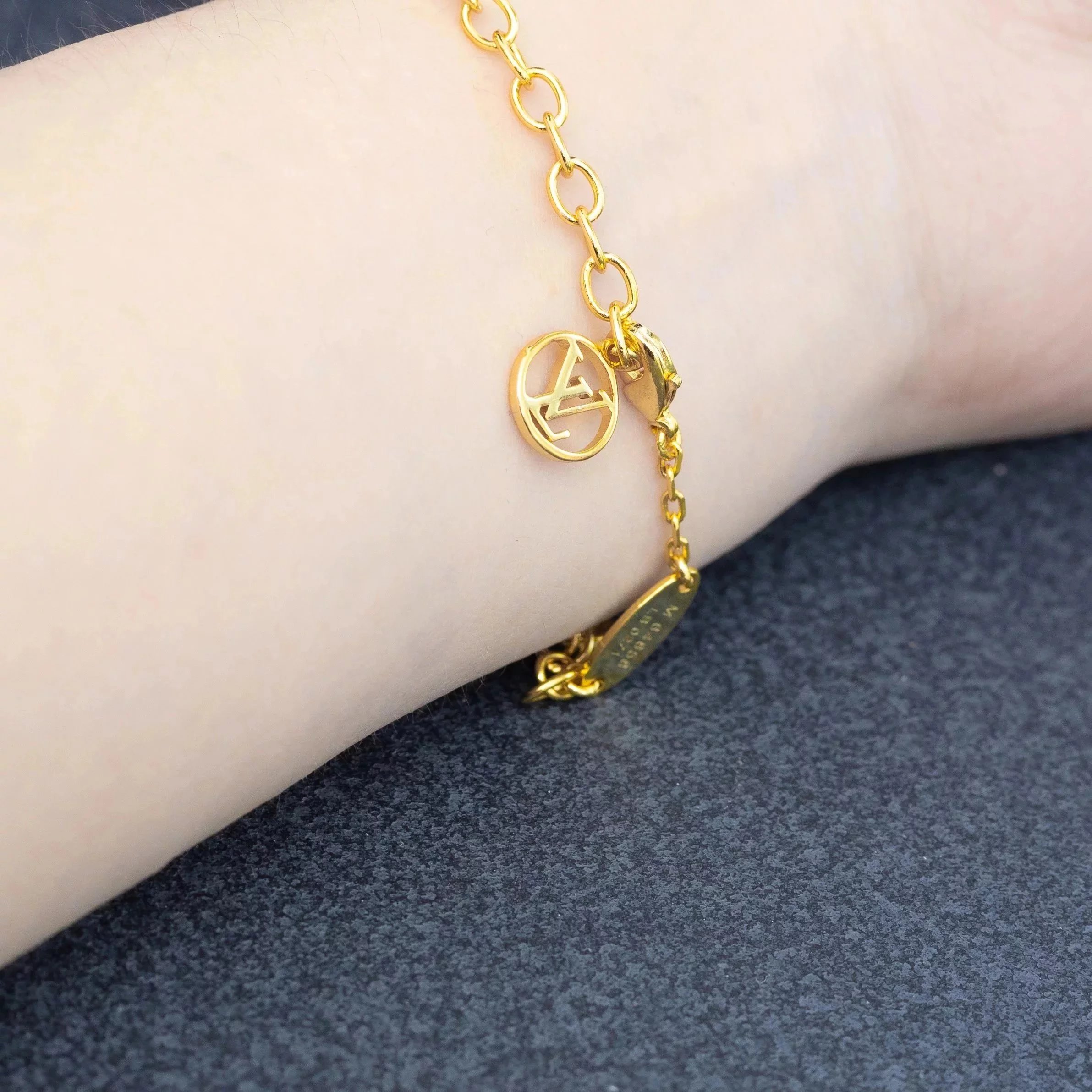 Item ID 8368 Advanced customization - floral bracelet - gold plated bracelet - Adju