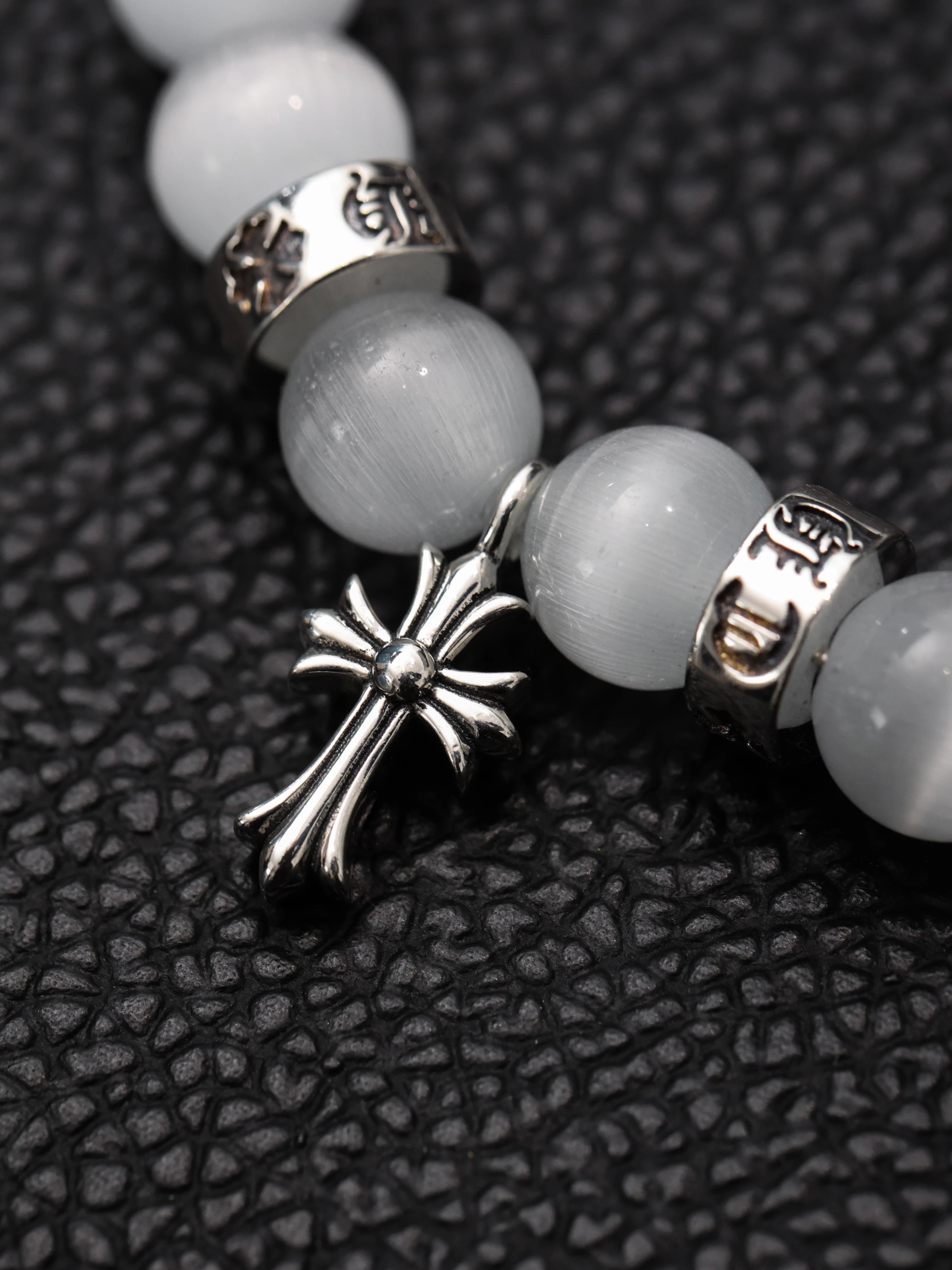 Item ID 8374 Chrome-Hearts- Crow heart - Classic - opal bracelet - Sterling Silver