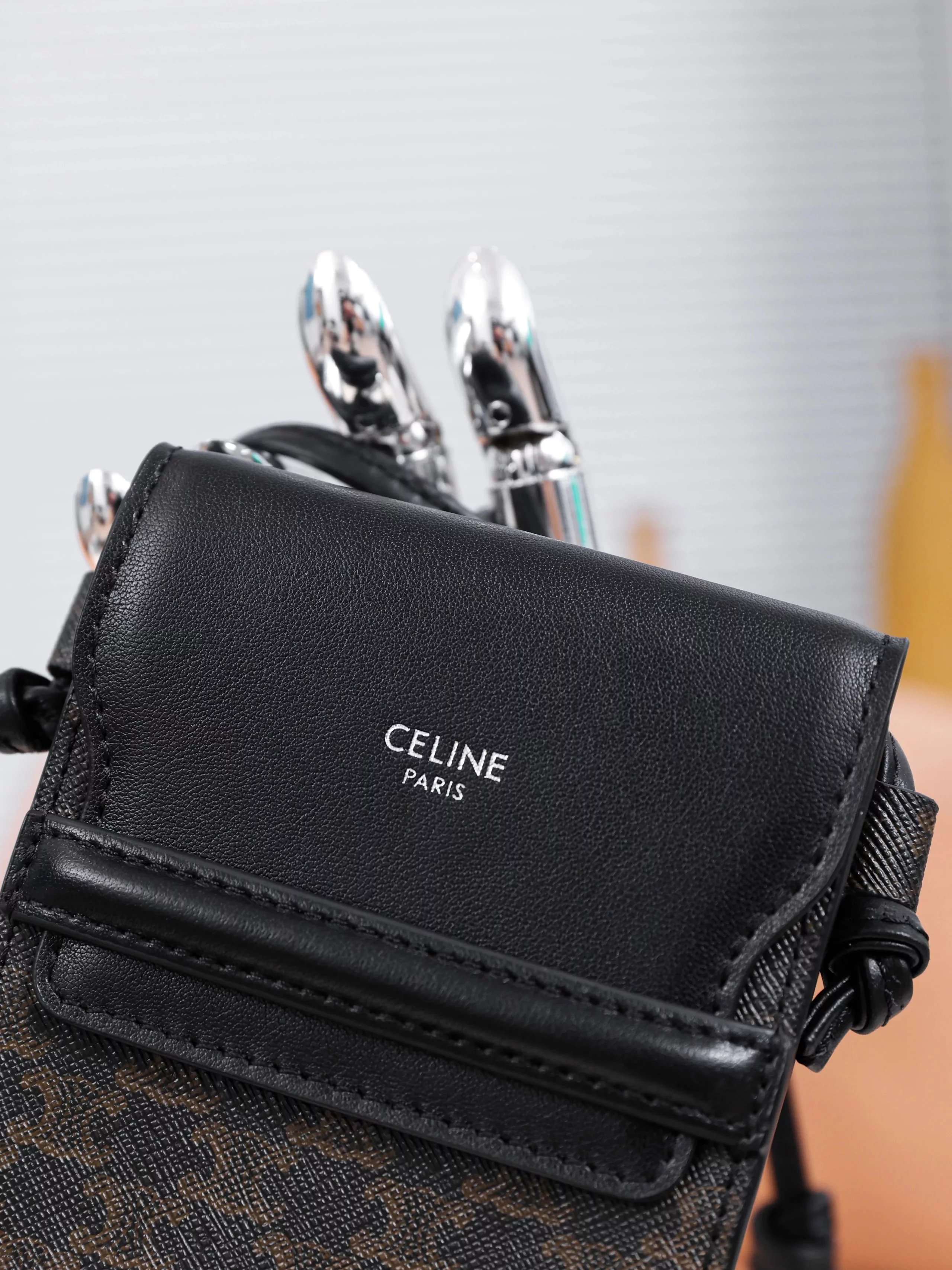 Item ID 8454 Celine-2022s-Celin-mini phone bag - Triumphal Arch printed vintage pho