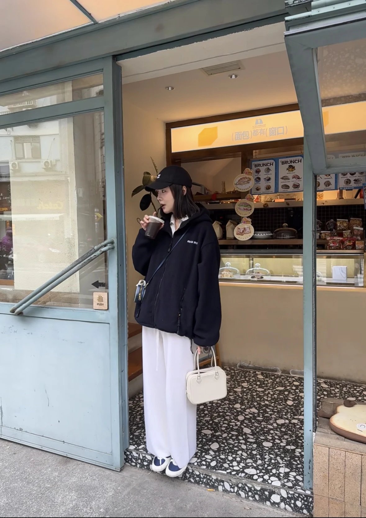 Item ID 8043 Miu Miu FW25 Chinese Valentine's Day cotton logo hooded fleece zipper