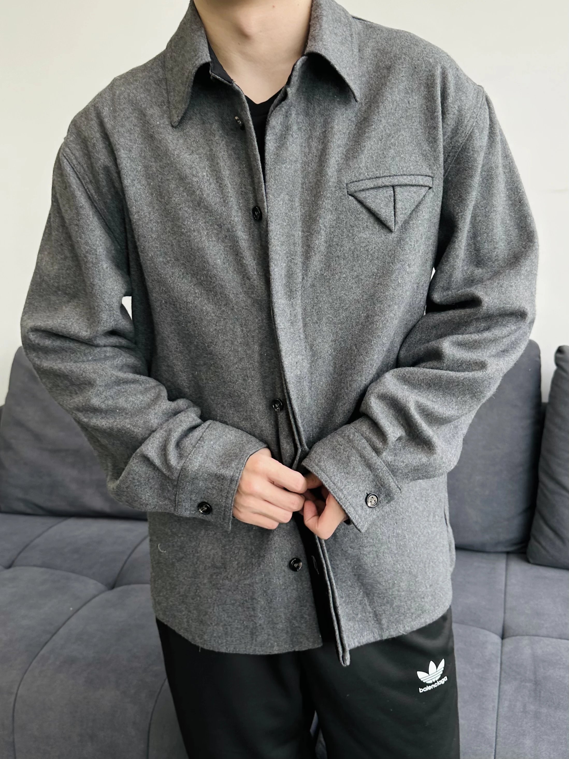 Item ID 8020 Botteg@-Venet @-BV-2024SS - Knitted Wool Jacket - Triangle Pocket Desi