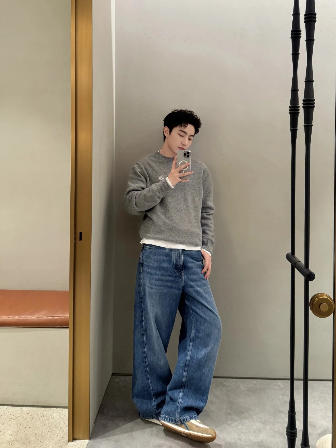 Item ID 8260 L0EWE“100% Combed sheep wool ”Logo round neck pullover long sleeve swe