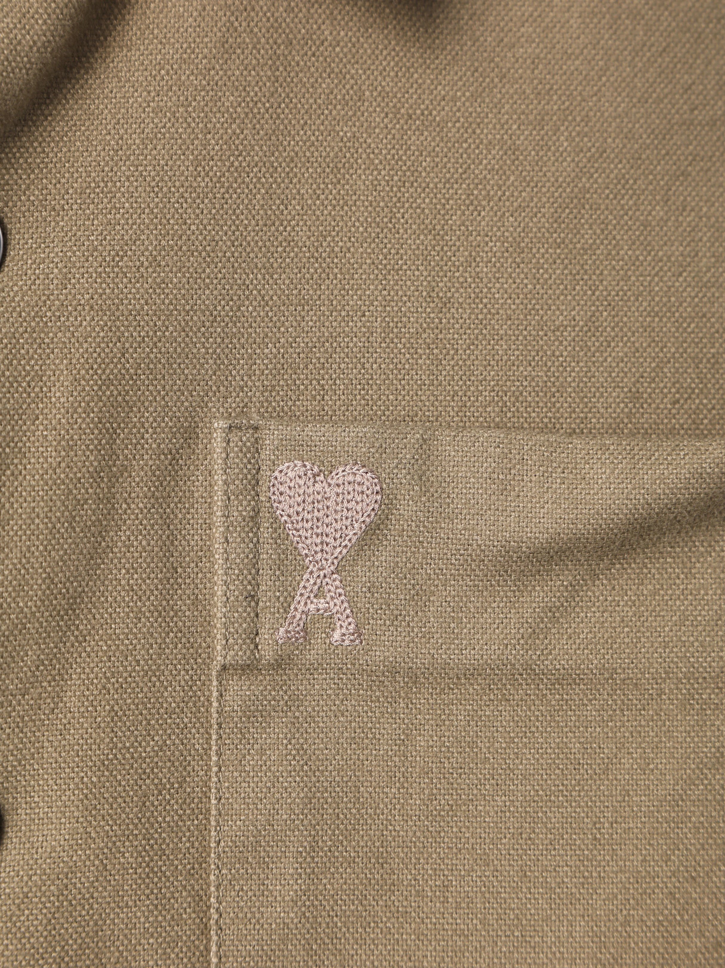 Item ID 8212 AmiParis-2023ss Classic - workwear pocket shirt - heavyweight fabric