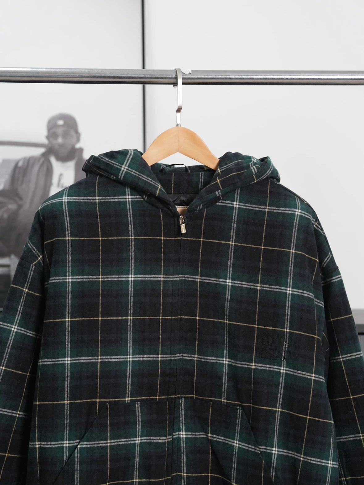 Item ID 8127 M1UM1U Miu Miu plaid cotton coat - Button cuffs patch pocket jacket -