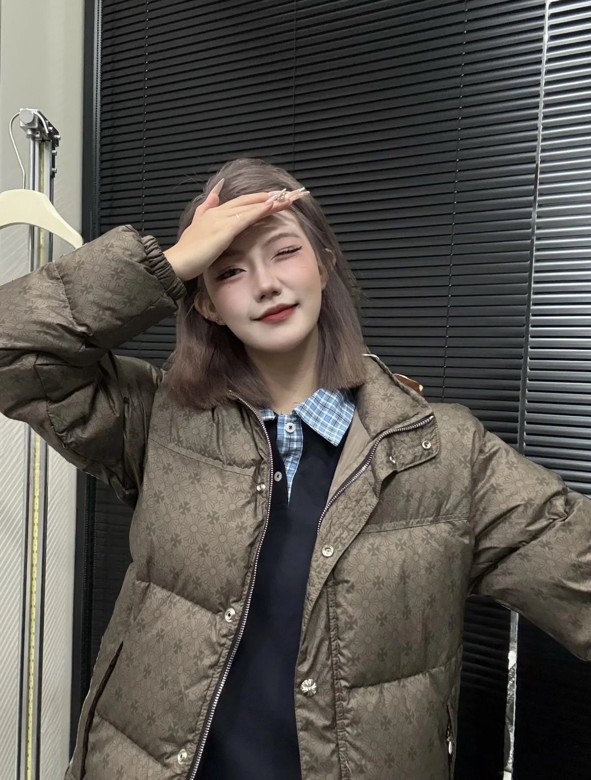 Item ID 8110 Crow heart CH full print logo“90 white duck down ”“ Exclusive distress