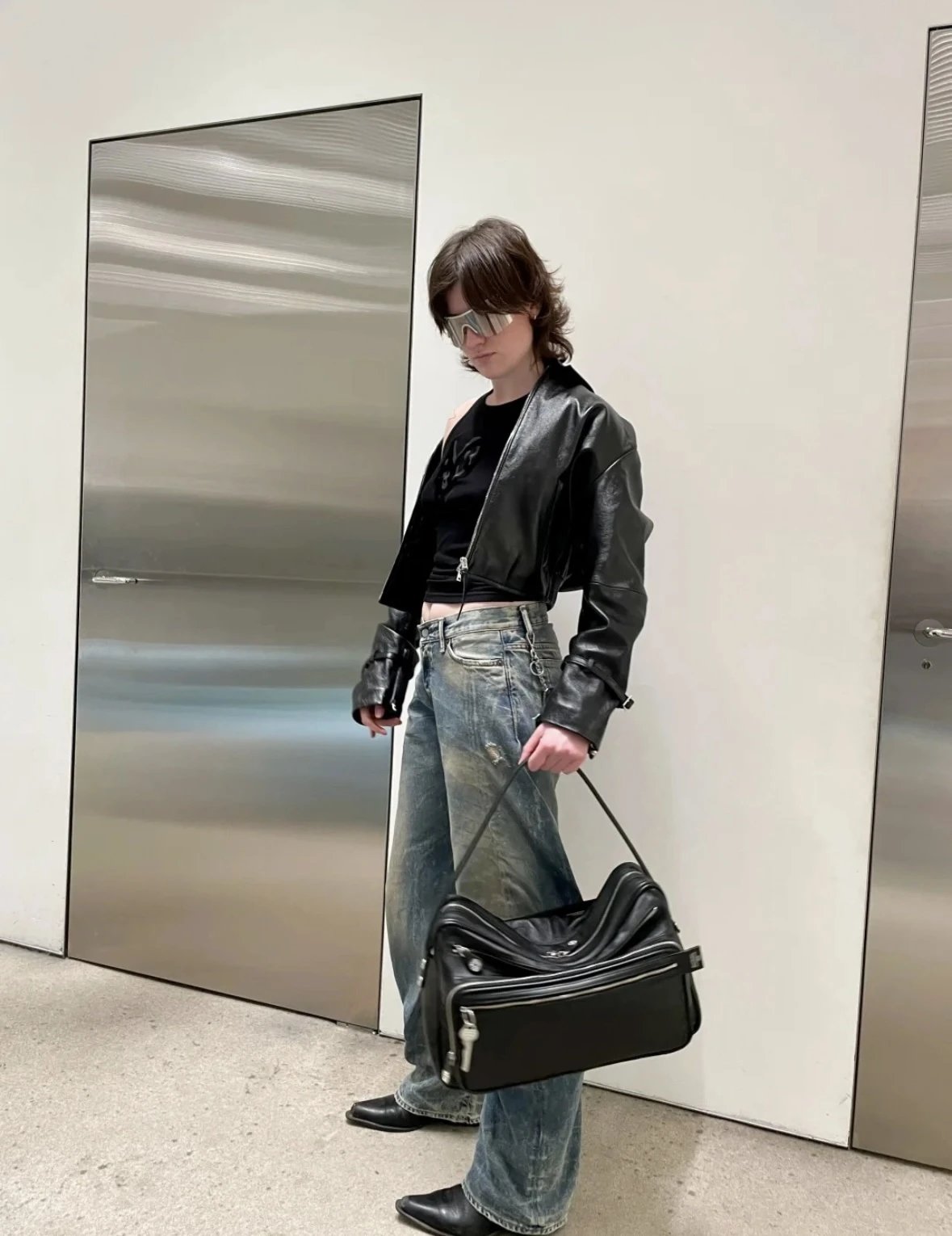 Item ID 8337 Acne Studios-FW252006m _Heavy duty Washed_ Loose Low Waist Wide Leg Cu
