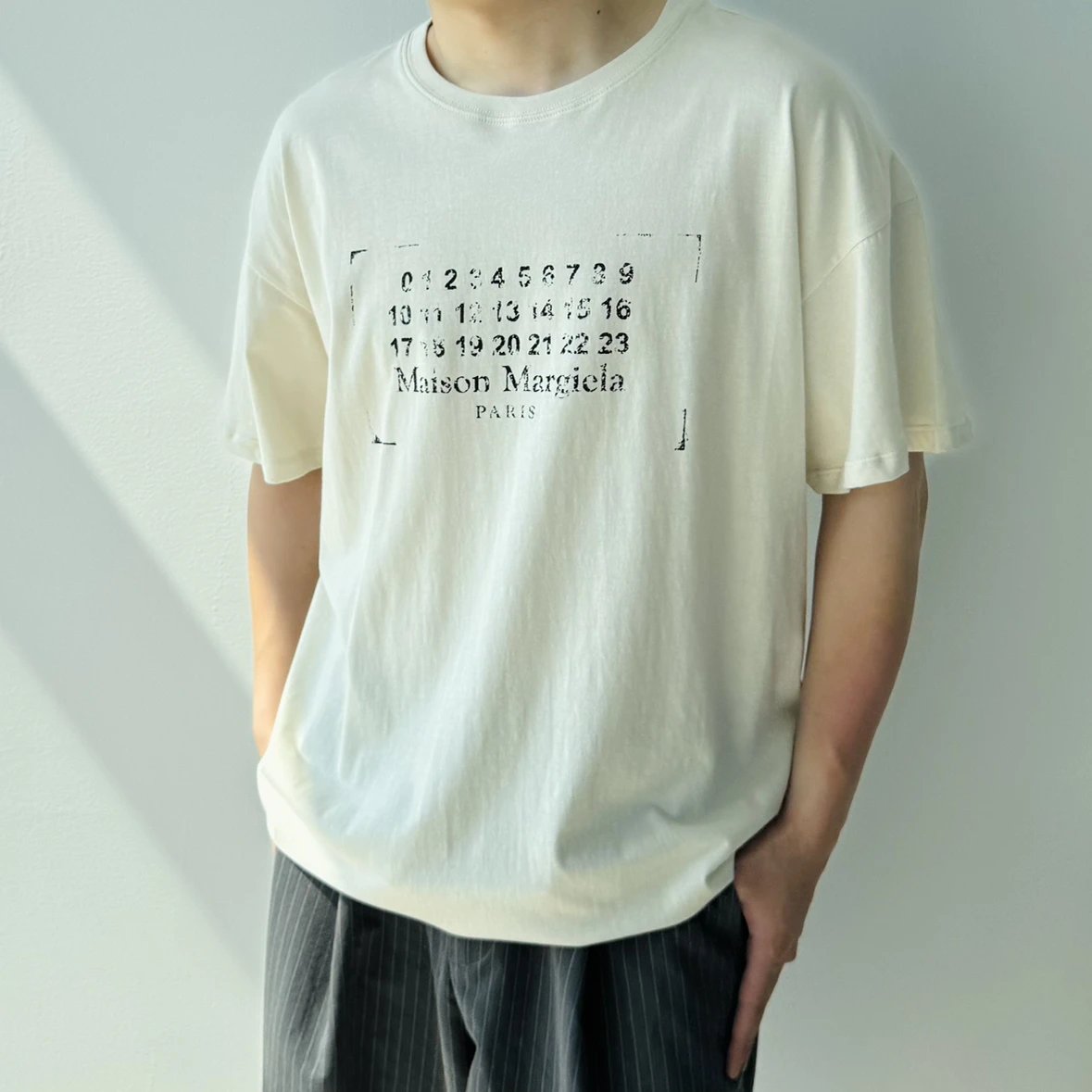 Item ID 8324 Ma1son-Margiela -2022ss-mm6- Blurred Box Calendar Printed Short Sleeve