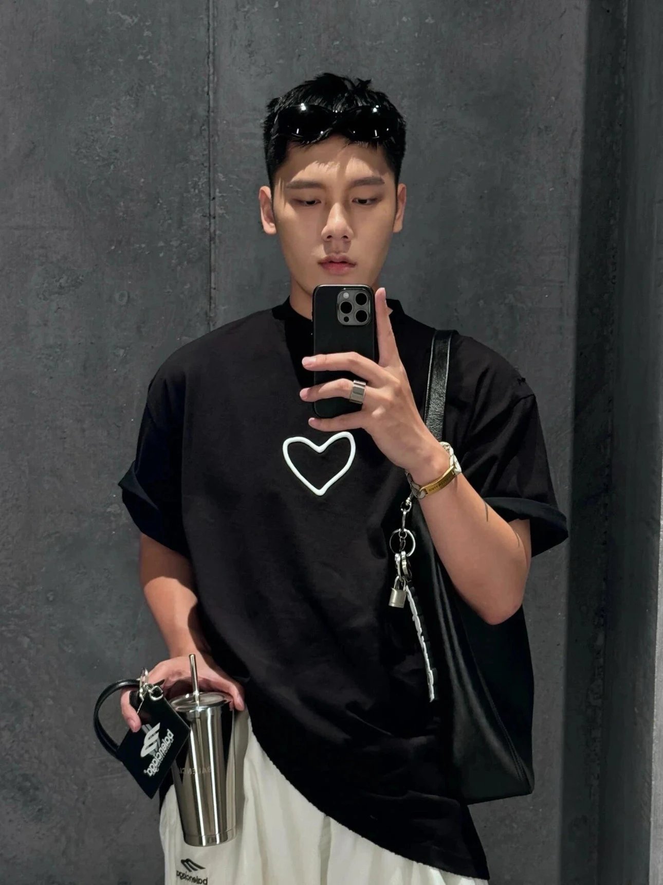 Item ID 8285 Balenci@ga- PARIS -2024ss - Qixi Series - Love Gum Drop Pattern Short