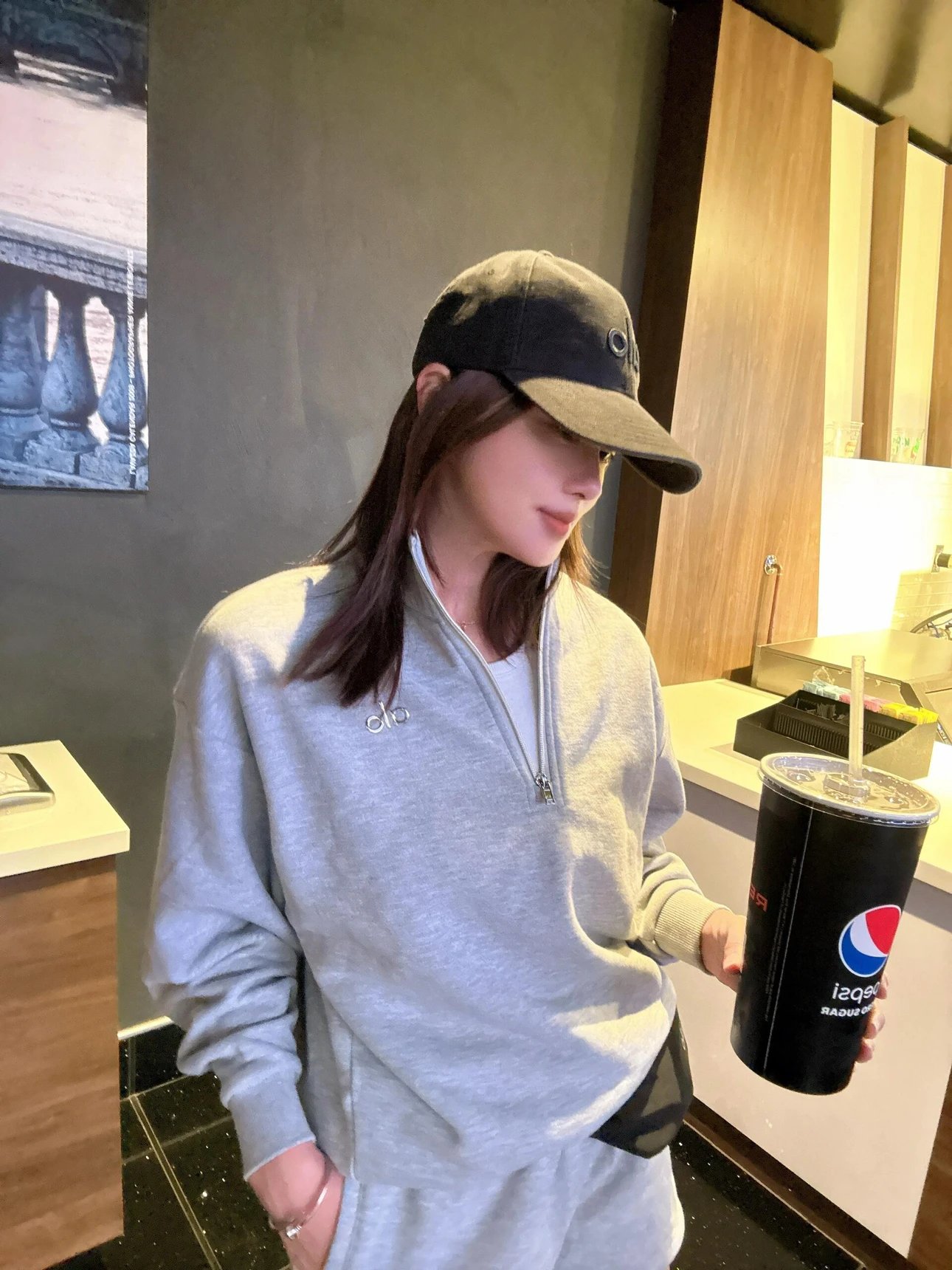 Item ID 8416 Alo-yoga-OFF-DUTY-CAP- cotton peaked cap - Commuting curved brim peake