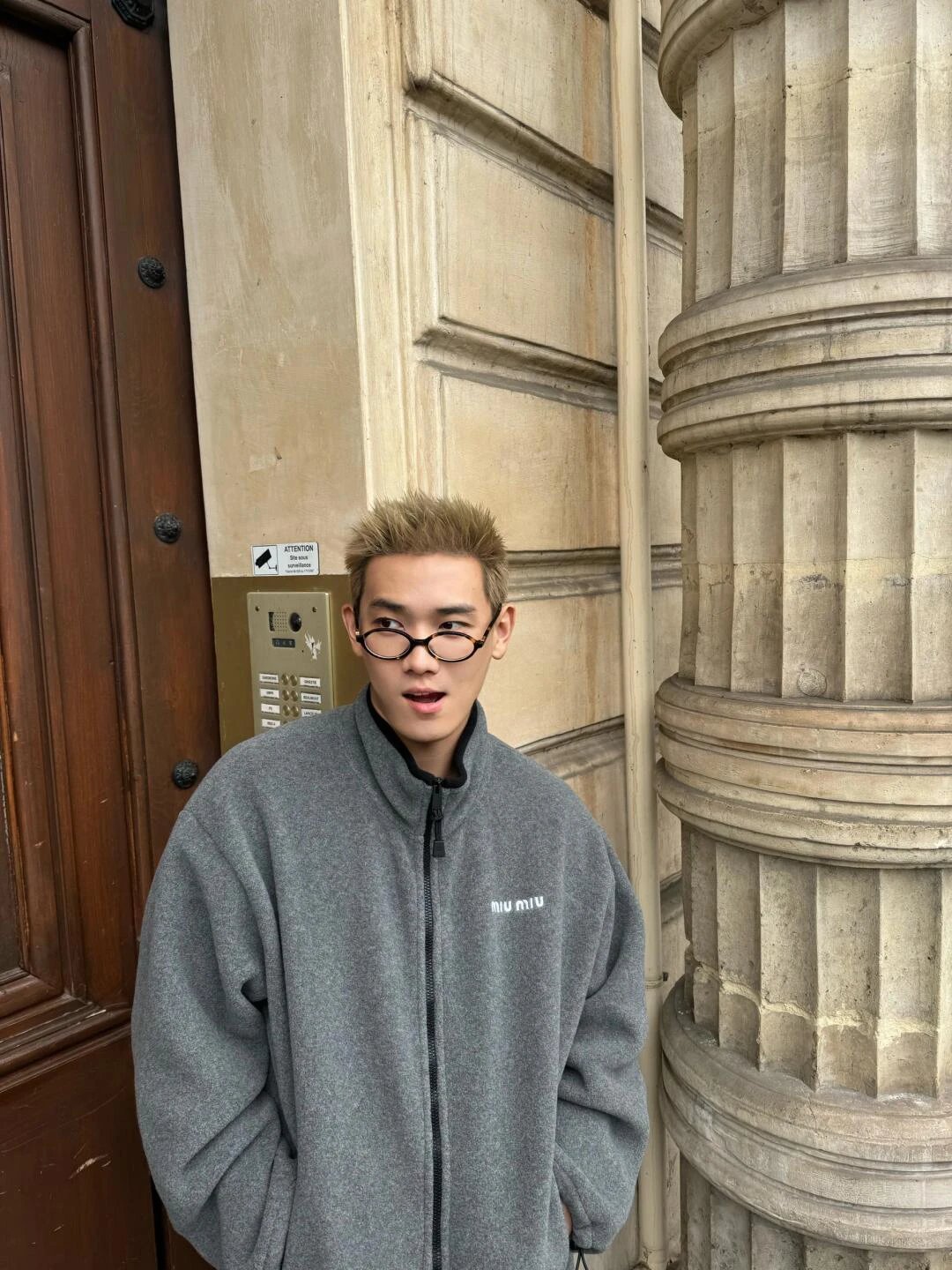 Item ID 8041 M1uMiu-2024-ss-fleece zipper jacket - Classic small label embroidered