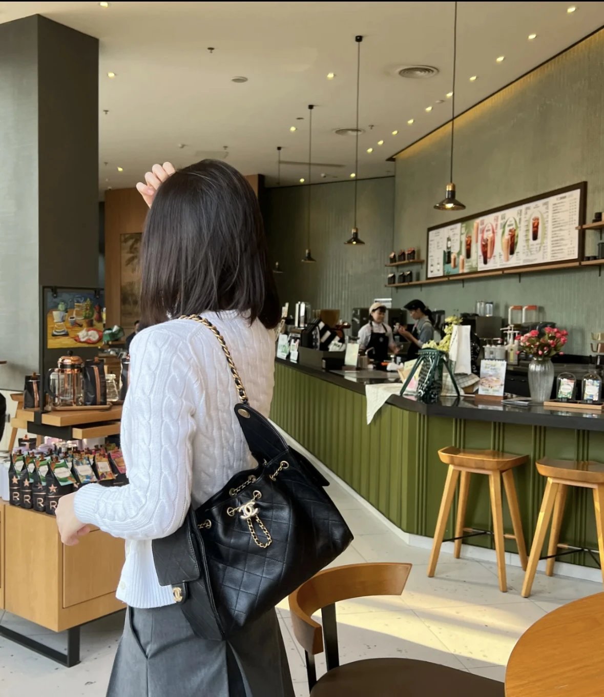 Item ID 8457 CHANE1- Xiaoxiang -25Bag-25S- classic logo Logo“ Imported grain emboss
