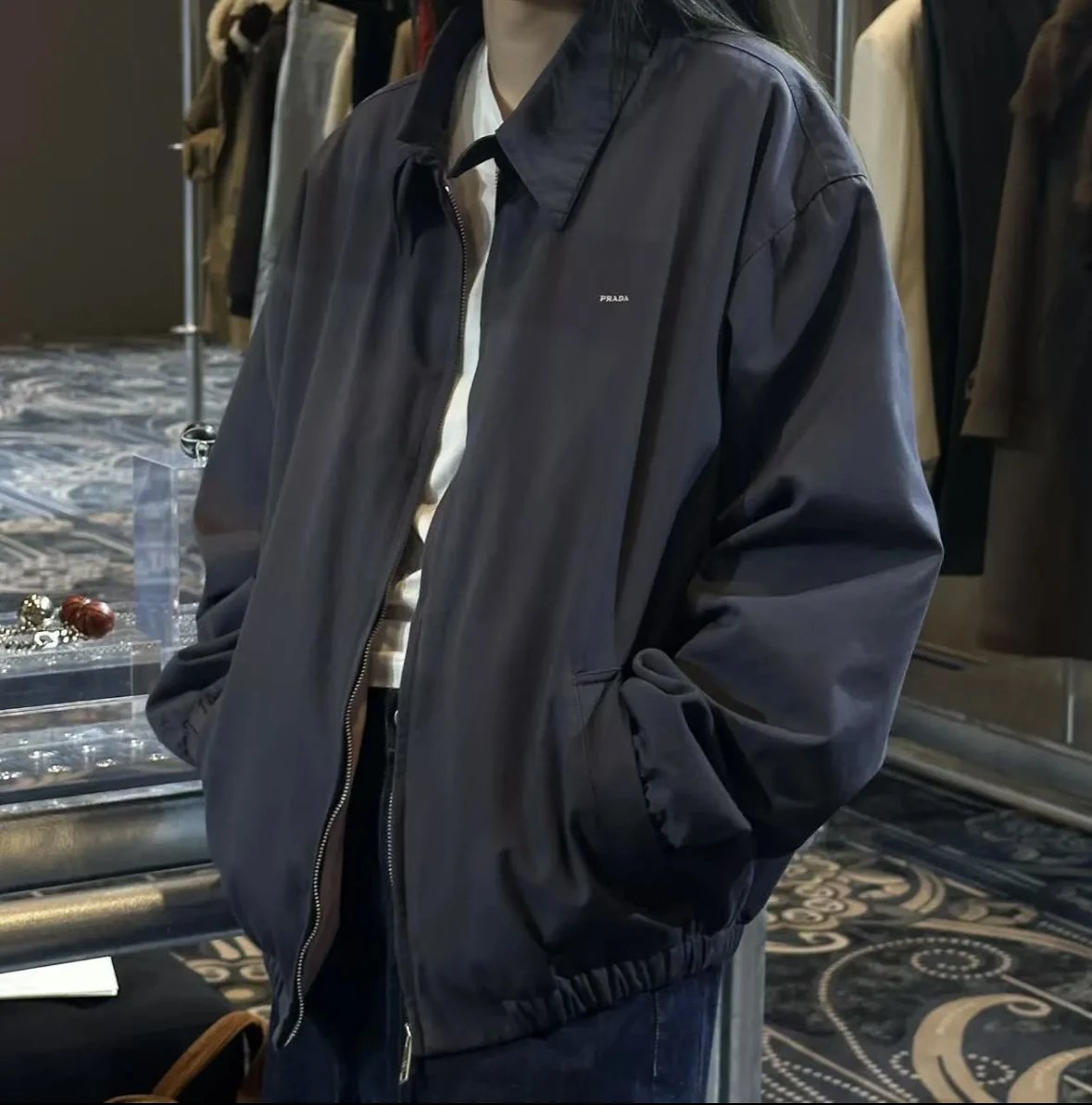 Item ID 8053 PRD-FW25- _Inner Dyeing_ Cotton Long Sleeve Zipper Shoulder Down Jacke