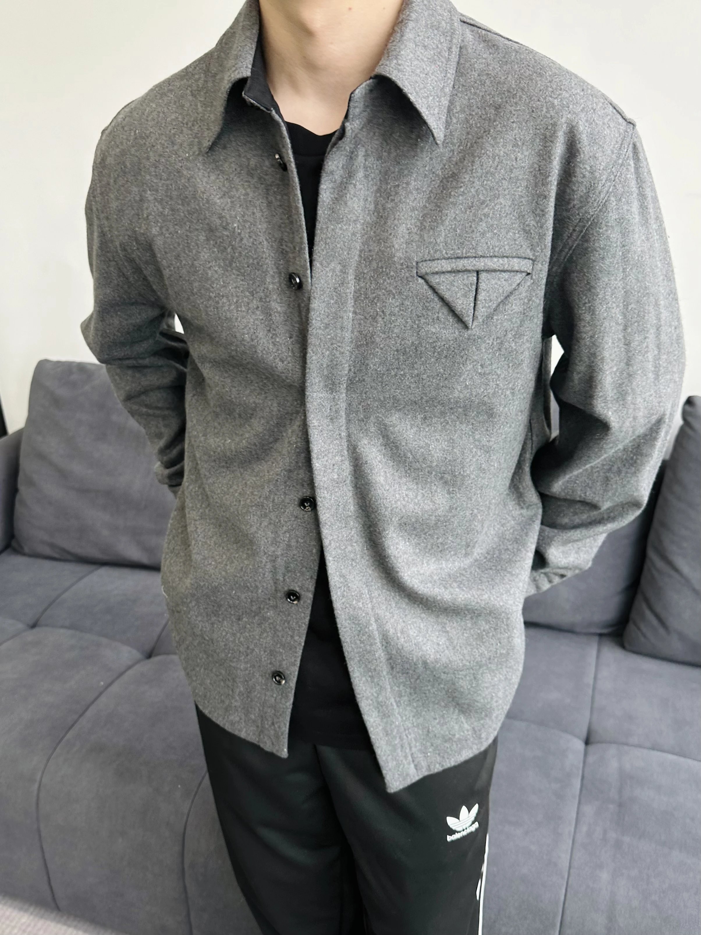 Item ID 8020 Botteg@-Venet @-BV-2024SS - Knitted Wool Jacket - Triangle Pocket Desi