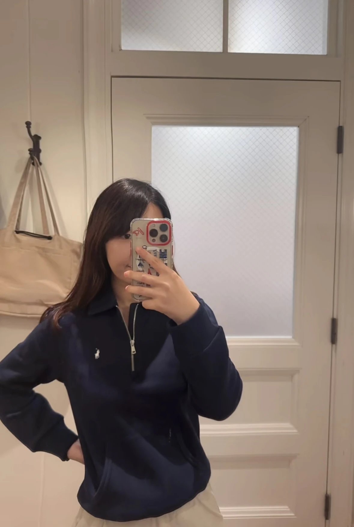 Item ID 8091 raff SS25 Solid color pullover embroidered peak collar long-sleeved sw