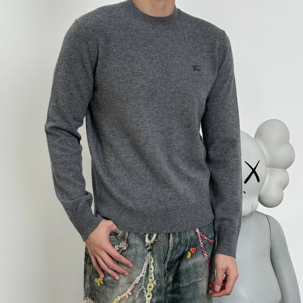 Item ID 8074 BBR Cashmere wool crew neck sweater “90% wool ➕10% Cashmere ”- Basulan