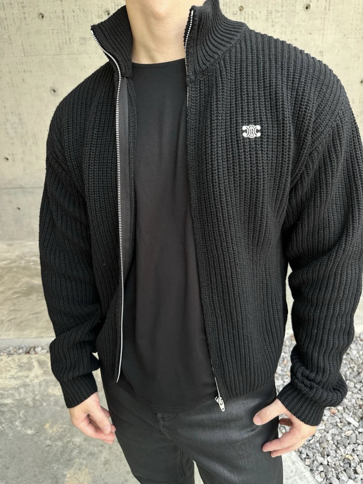 Item ID 8255 CEL1NE- ribbing “ wool blend ” turtleneck long sleeve sweater - Same s
