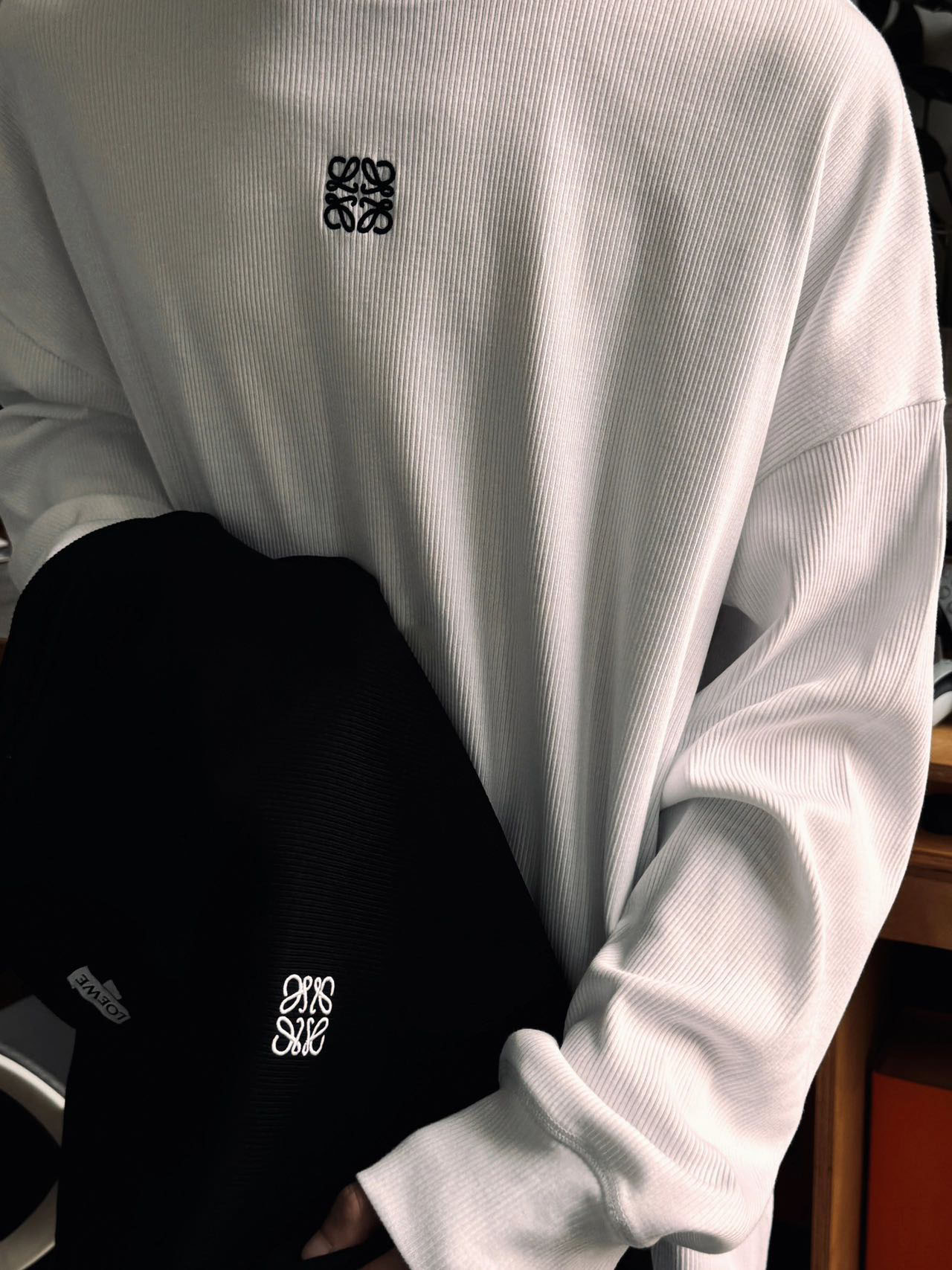 thtLothtethtwthte Ribbed fabric long sleeves