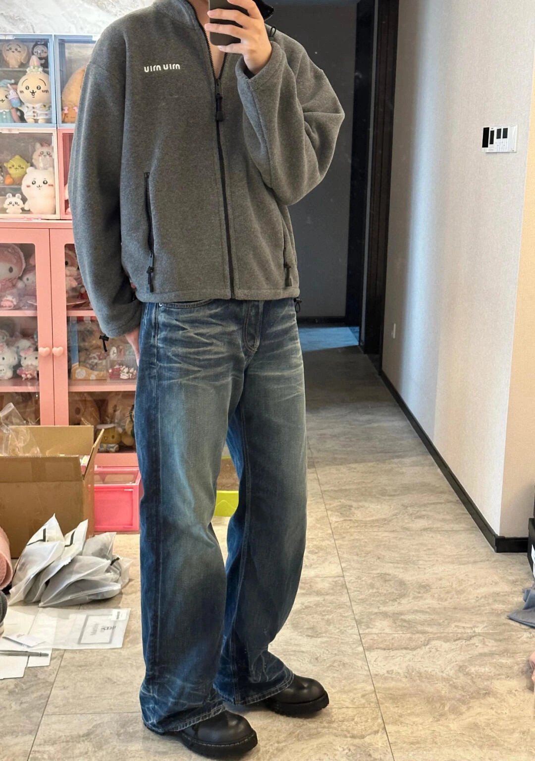 Item ID 8041 M1uMiu-2024-ss-fleece zipper jacket - Classic small label embroidered