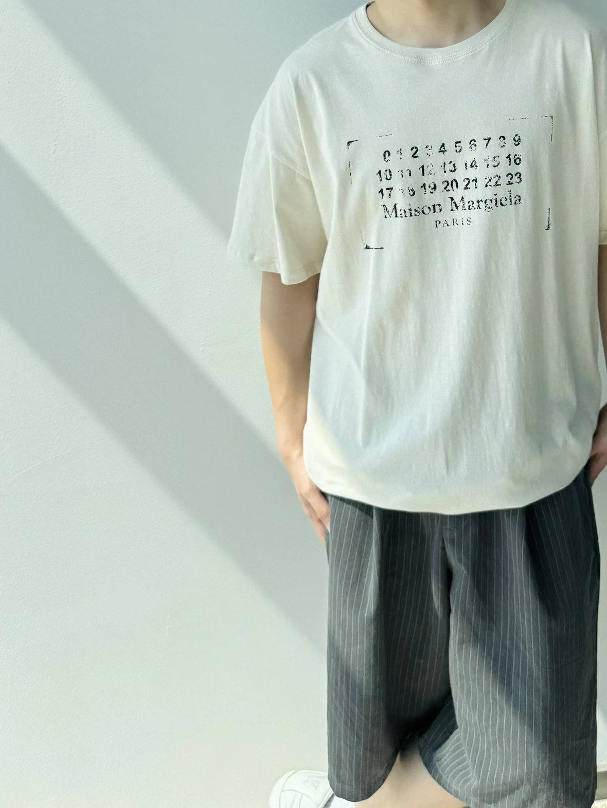 Item ID 8324 Ma1son-Margiela -2022ss-mm6- Blurred Box Calendar Printed Short Sleeve