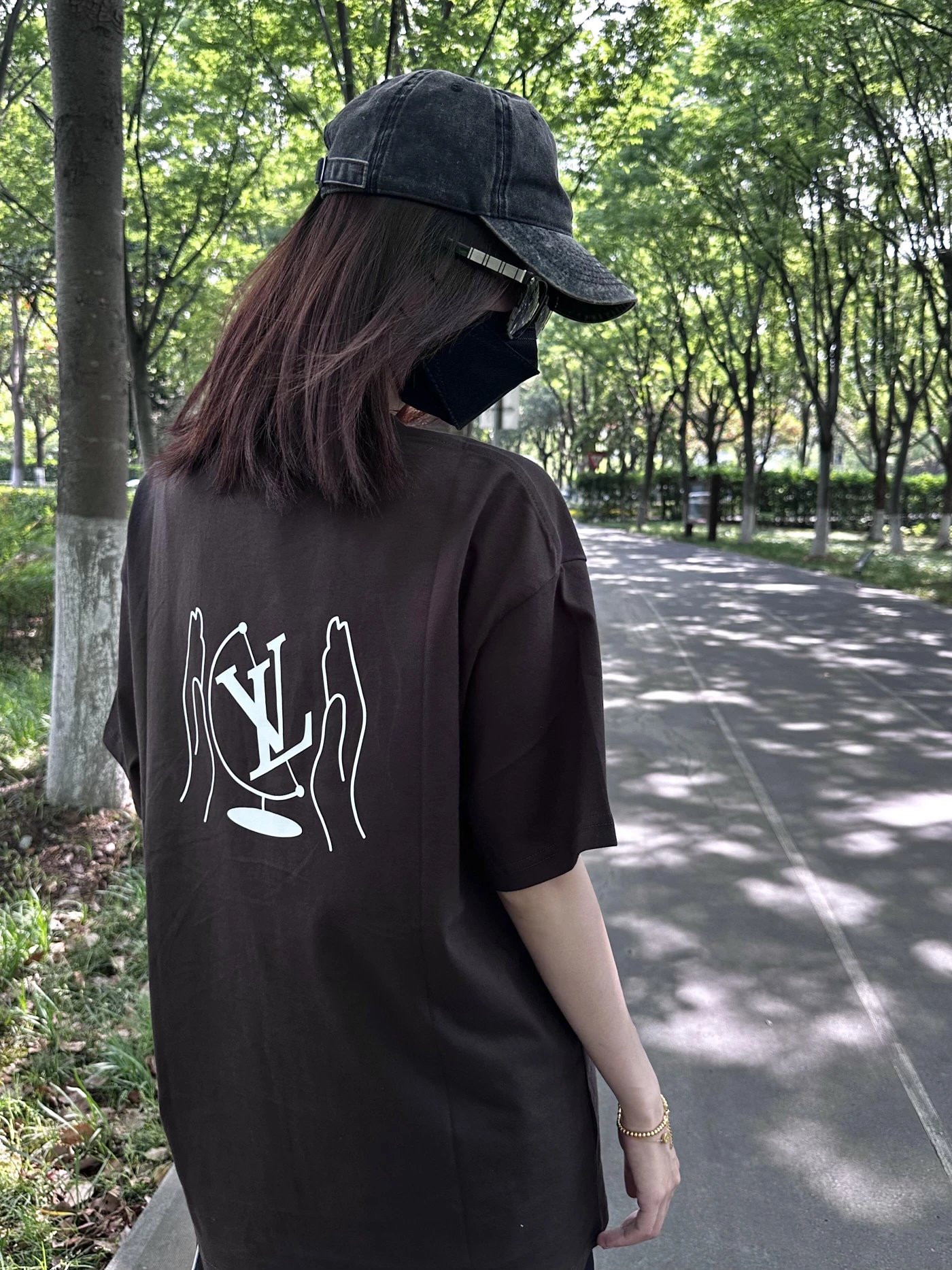 Item ID 8270 Advanced Customization -2022ss Earth Pattern Stripe Printed Short Slee