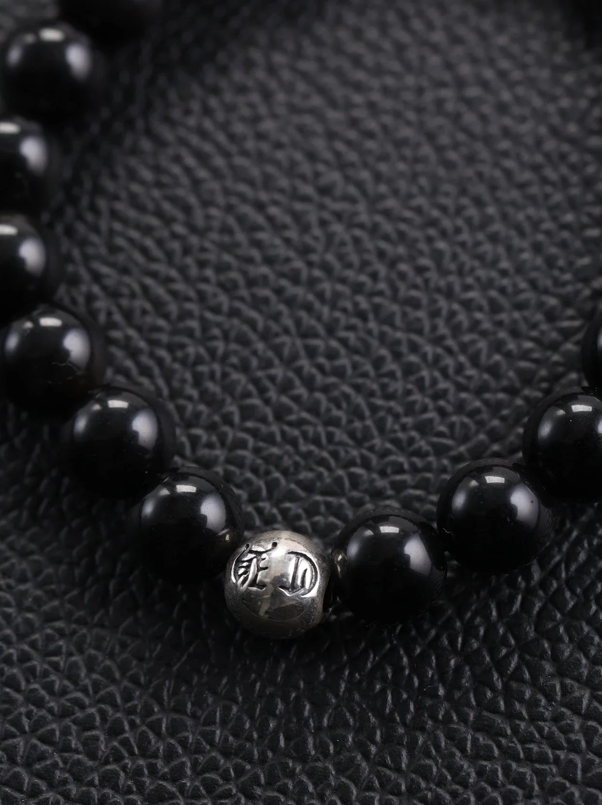 Item ID 8385 Two new colors added -Chrome-Hearts-CH- Crow heart - gemstone bracelet