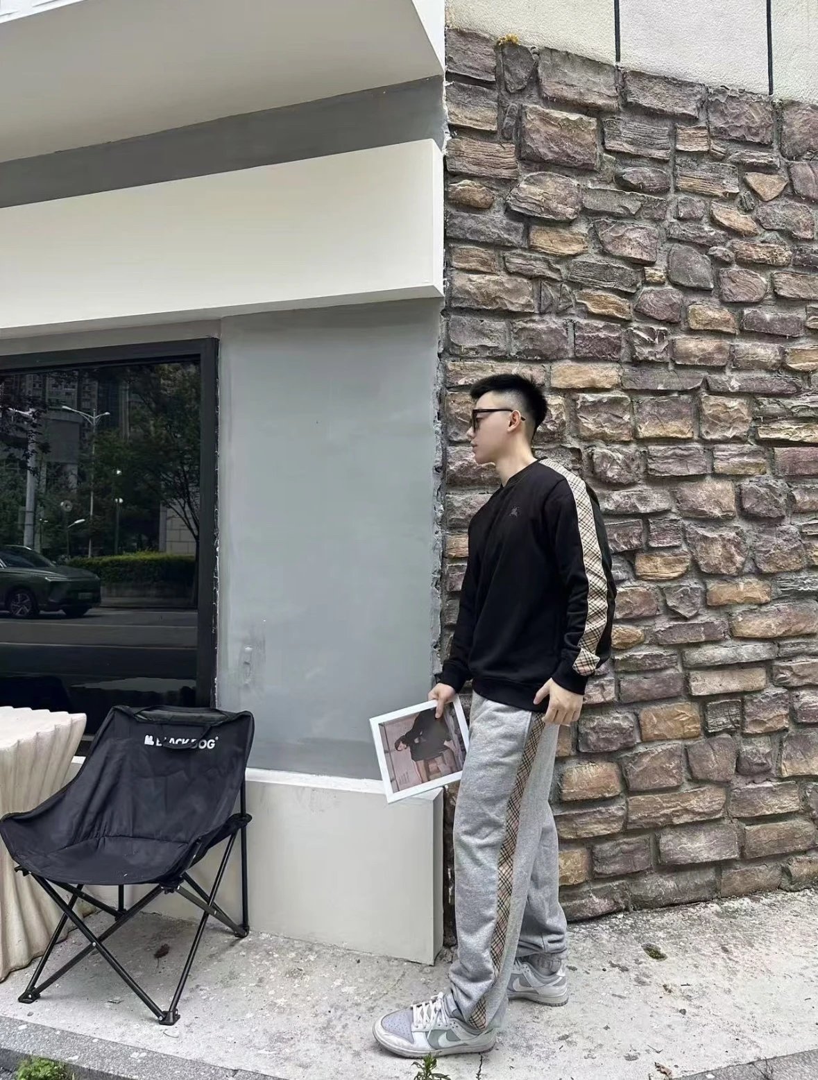 Item ID 8075 BBR-FW25- Ribbed trim -“ Exclusive high-end webbing ” round neck sweat