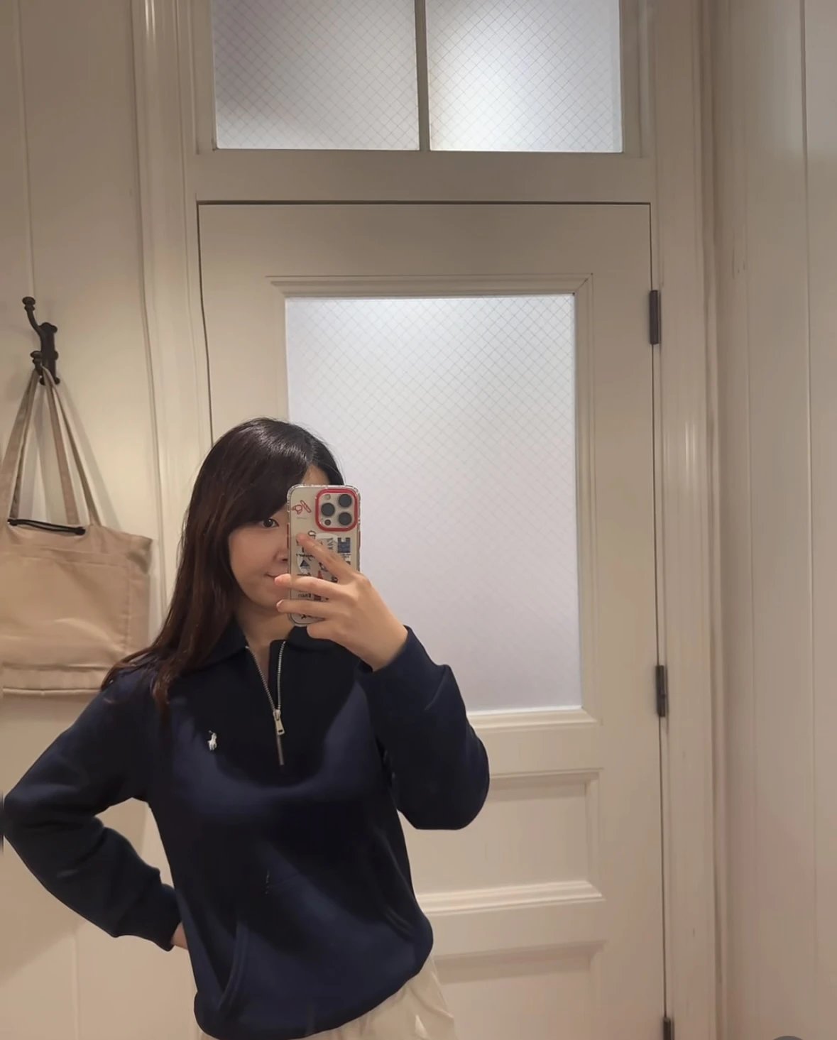 Item ID 8091 raff SS25 Solid color pullover embroidered peak collar long-sleeved sw