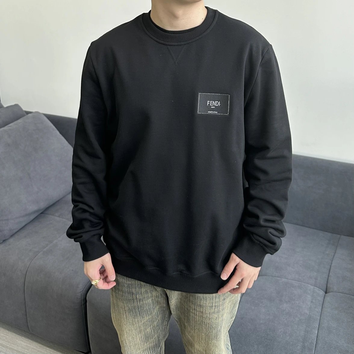 Item ID 8079 Fend1- Fendi -2022ss- Classic crew neck sweatshirt - Fleece design - C