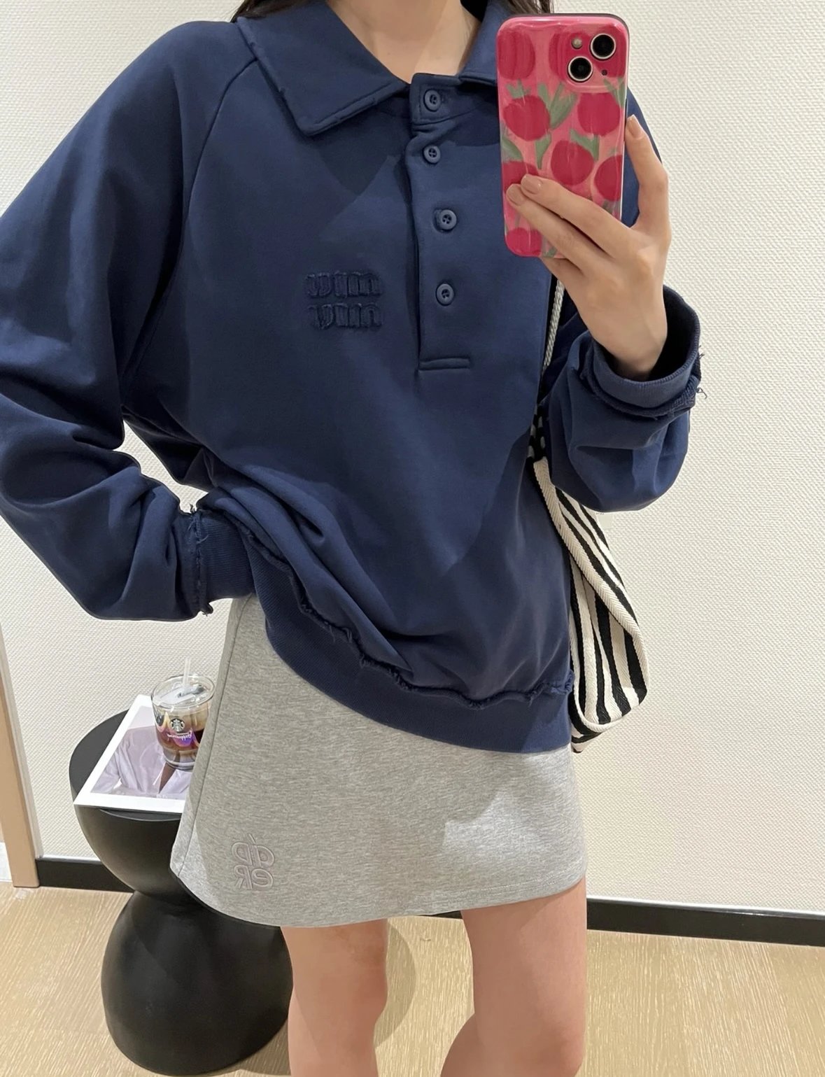 Item ID 8086 M1UM1U Miu Miu SS24“ Heavy industrial washing ” solid color letters Lo