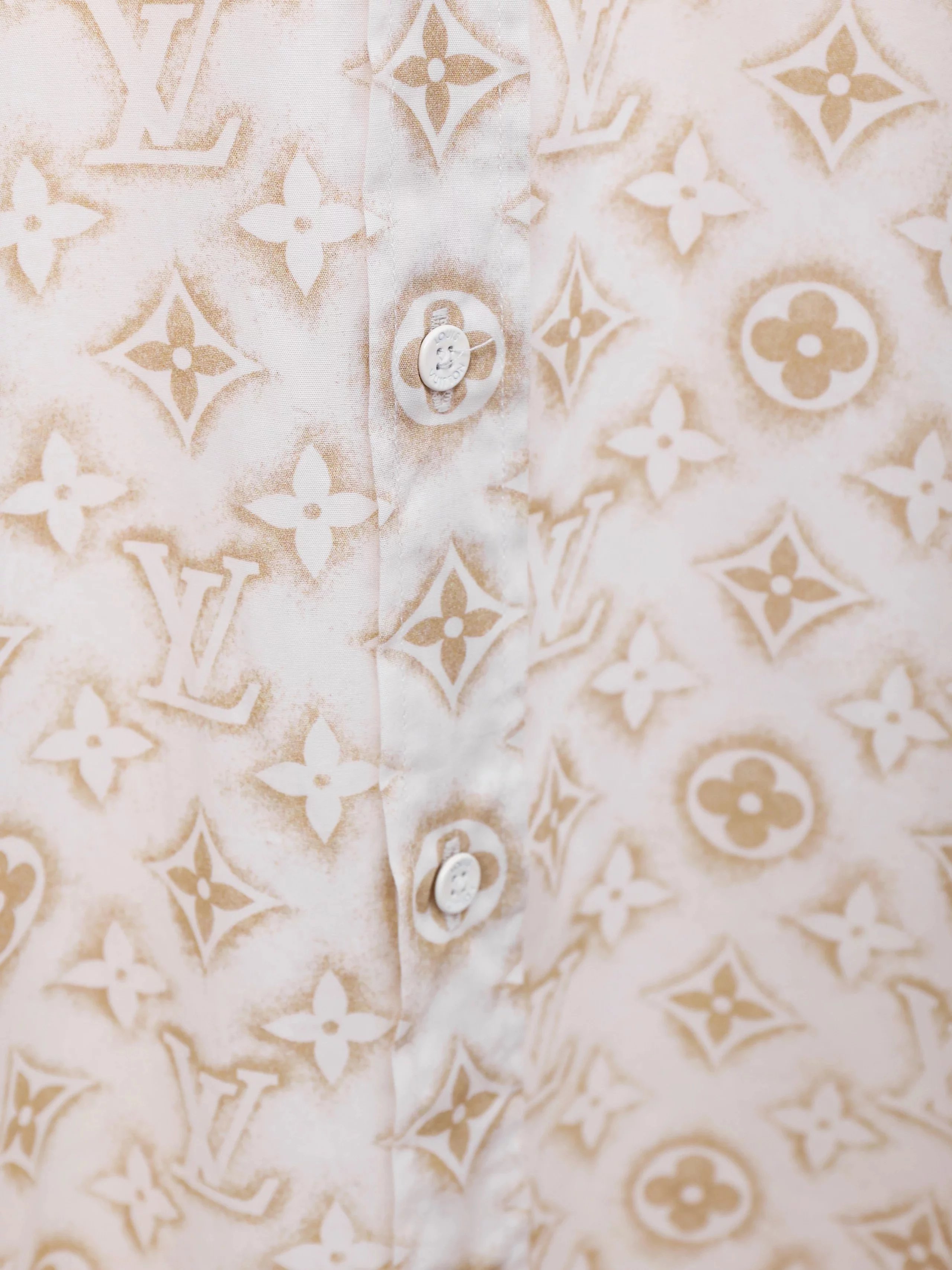 Item ID 8209 Advanced customization -2023ss all over print old flower shirt - gold